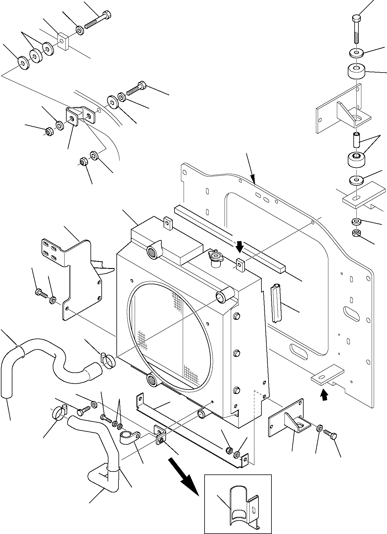 RADIATOR, ASSY. (37C-03-15600) KOMATSU