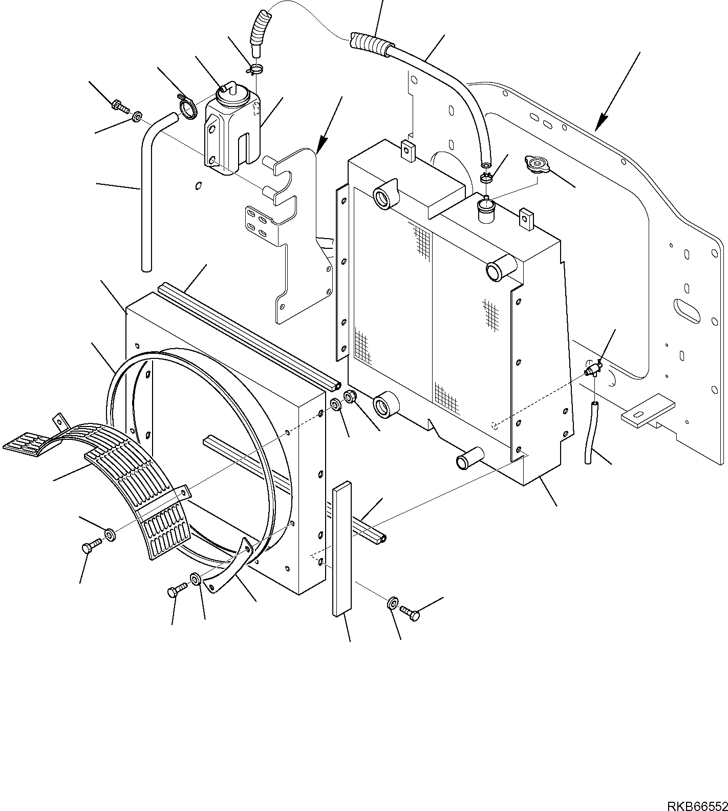 RADIATOR, ASSEMBLY 37B-03-15420 KOMATSU