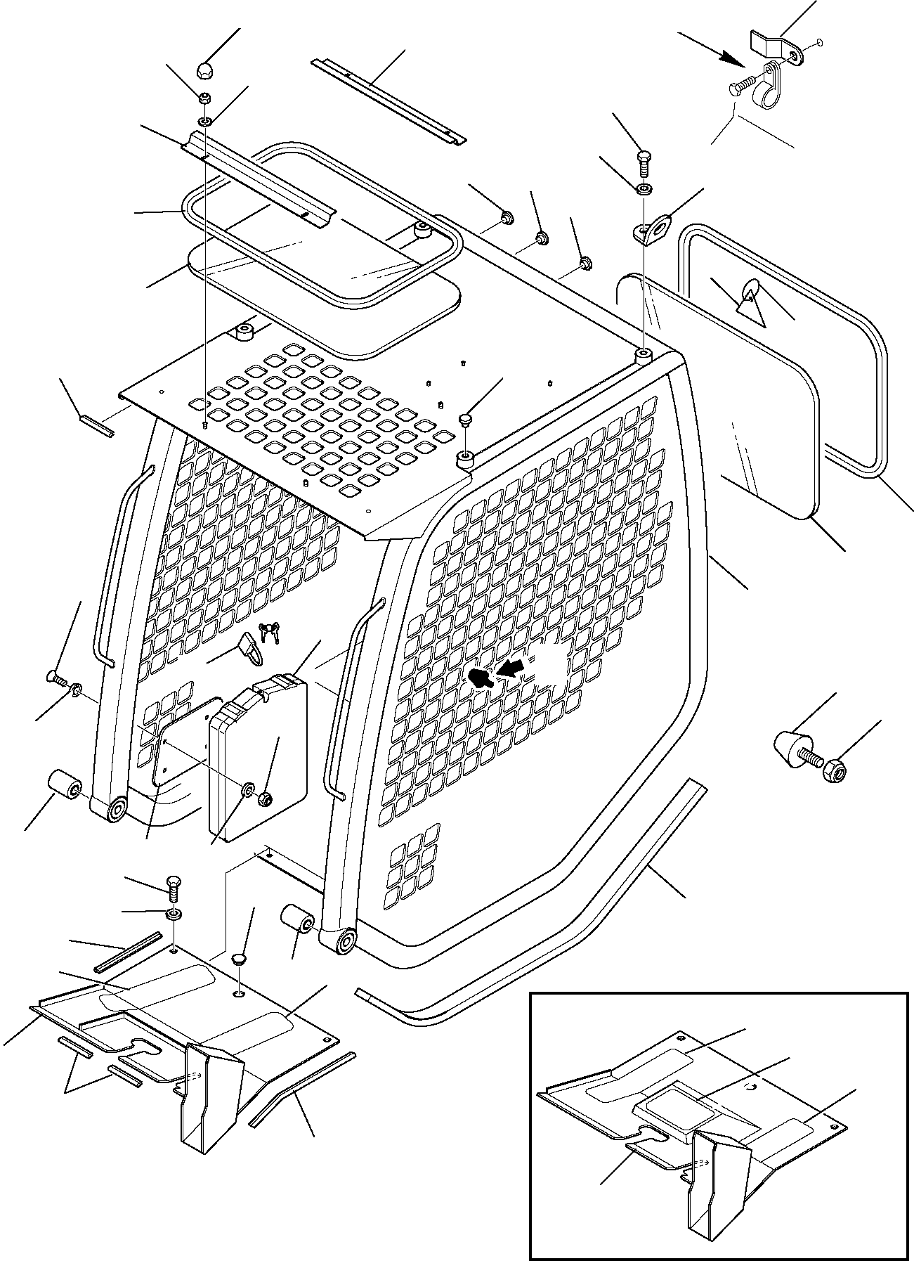 OPERATOR'S CAB, ASSY. 37A-54-14115 KOMATSU