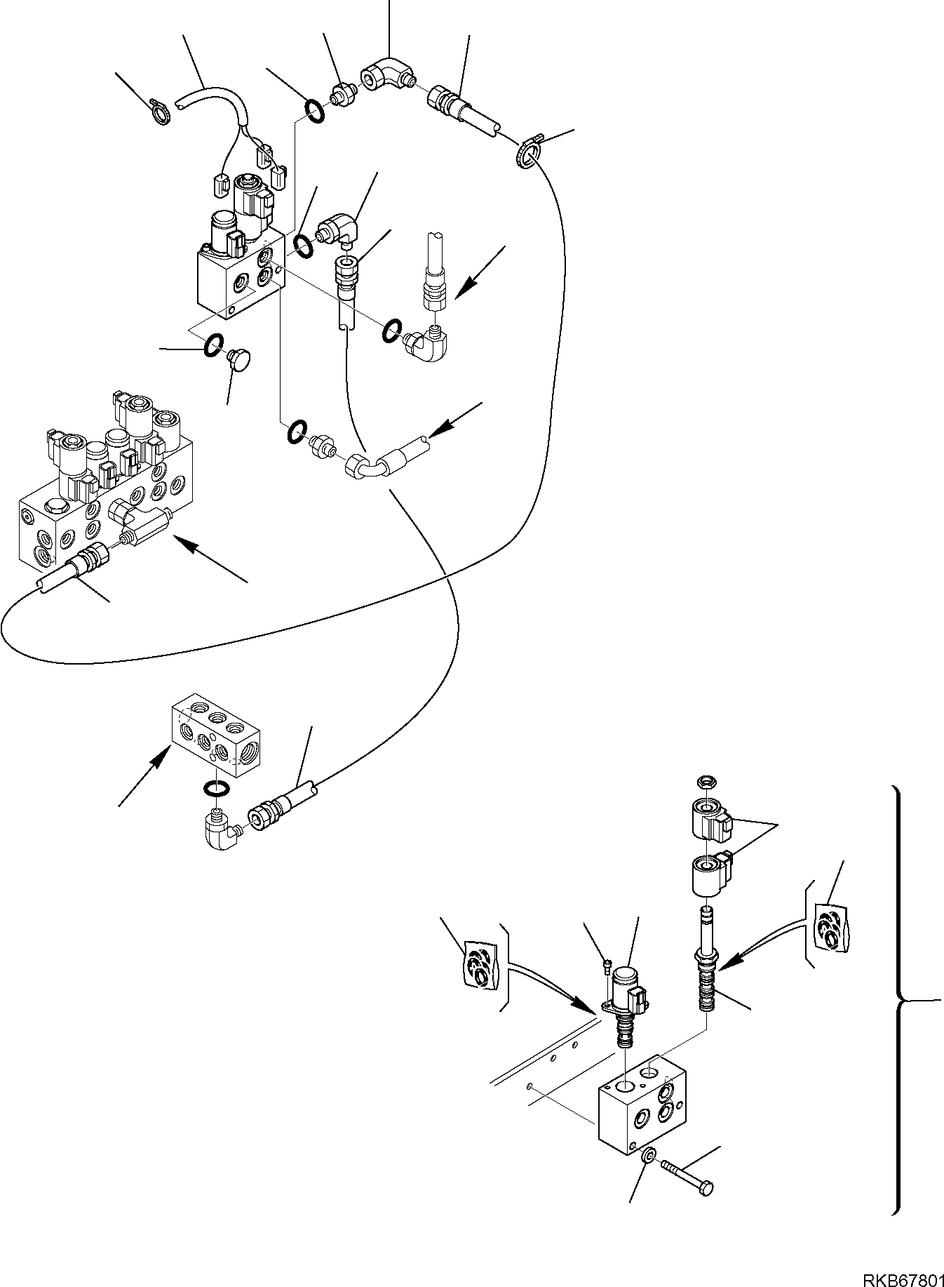 WIRING HARNESS, OUTRIGGER AND HAMMER CONTROL LINE 42N-06-12340 KOMATSU