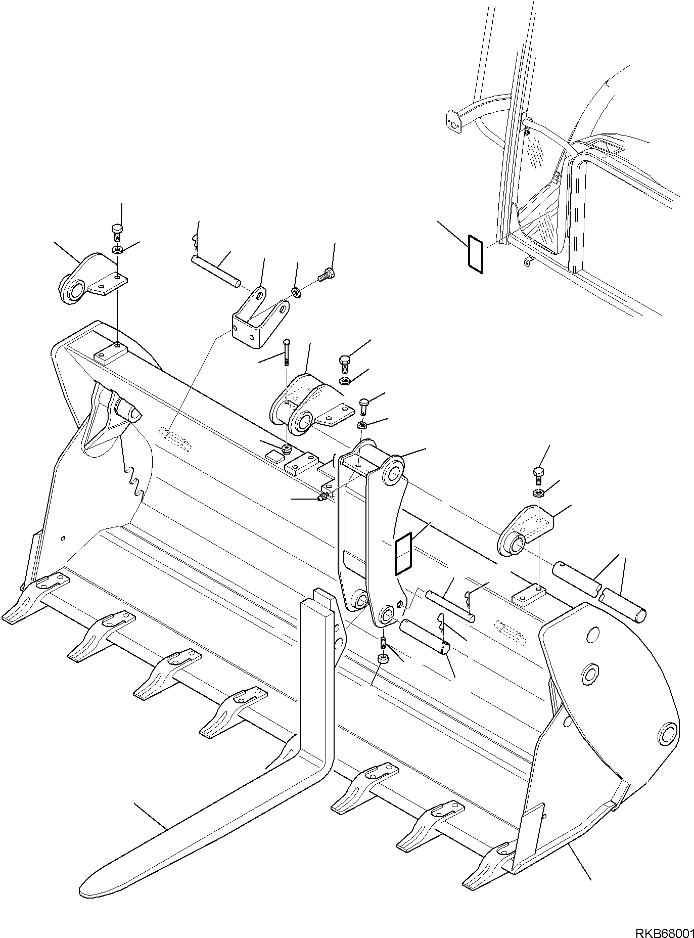 BUCKET, ASSEMBLY (42N-833-1503) KOMATSU