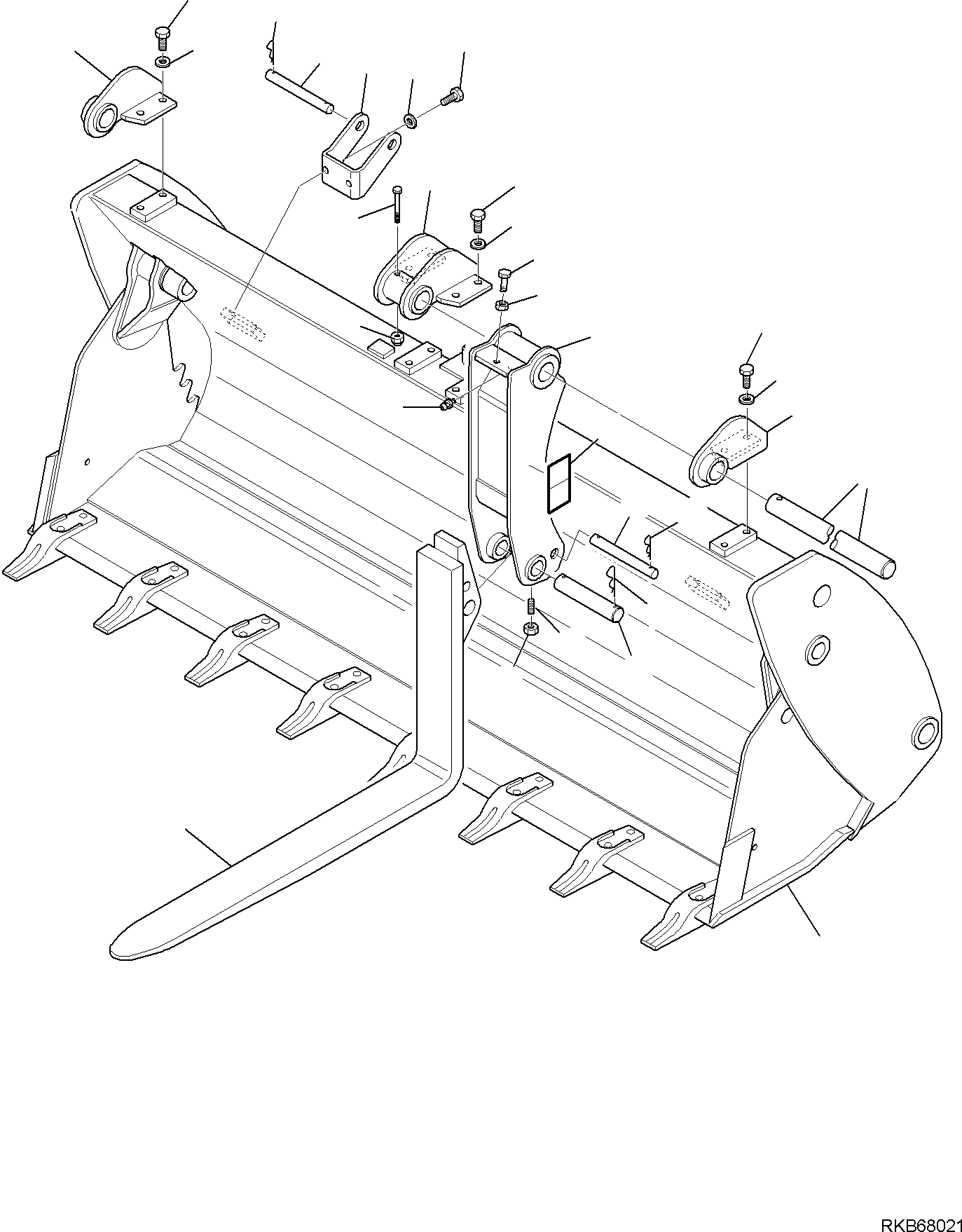 BUCKET, ASSEMBLY (42N-N12-1202) KOMATSU