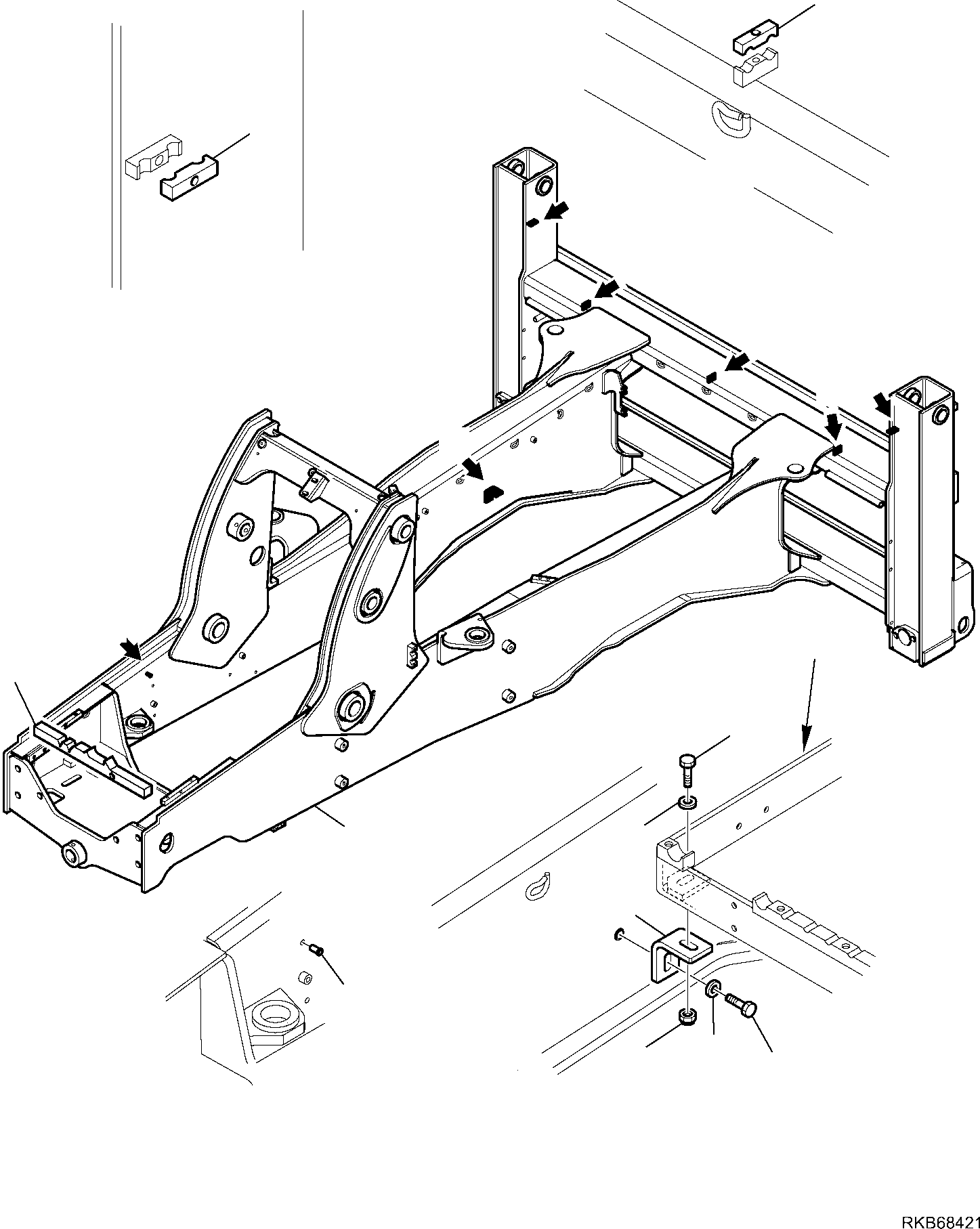FRAME, HYDRAULIC SLIDING PLATE, ASSEMBLY 42N-46-11901 KOMATSU