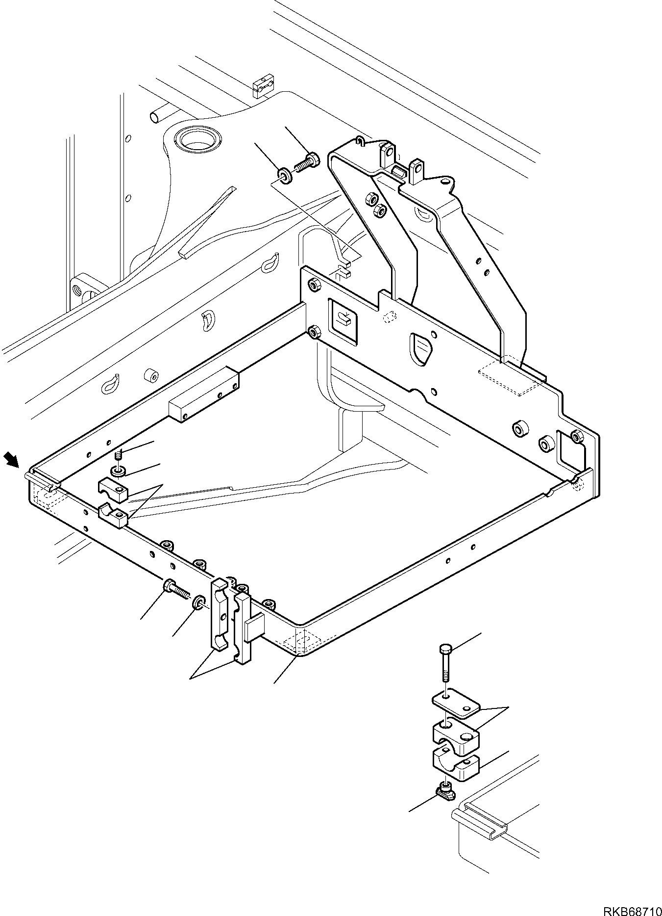 SUPPORT, ASSEMBLY 42N-43-11214 KOMATSU