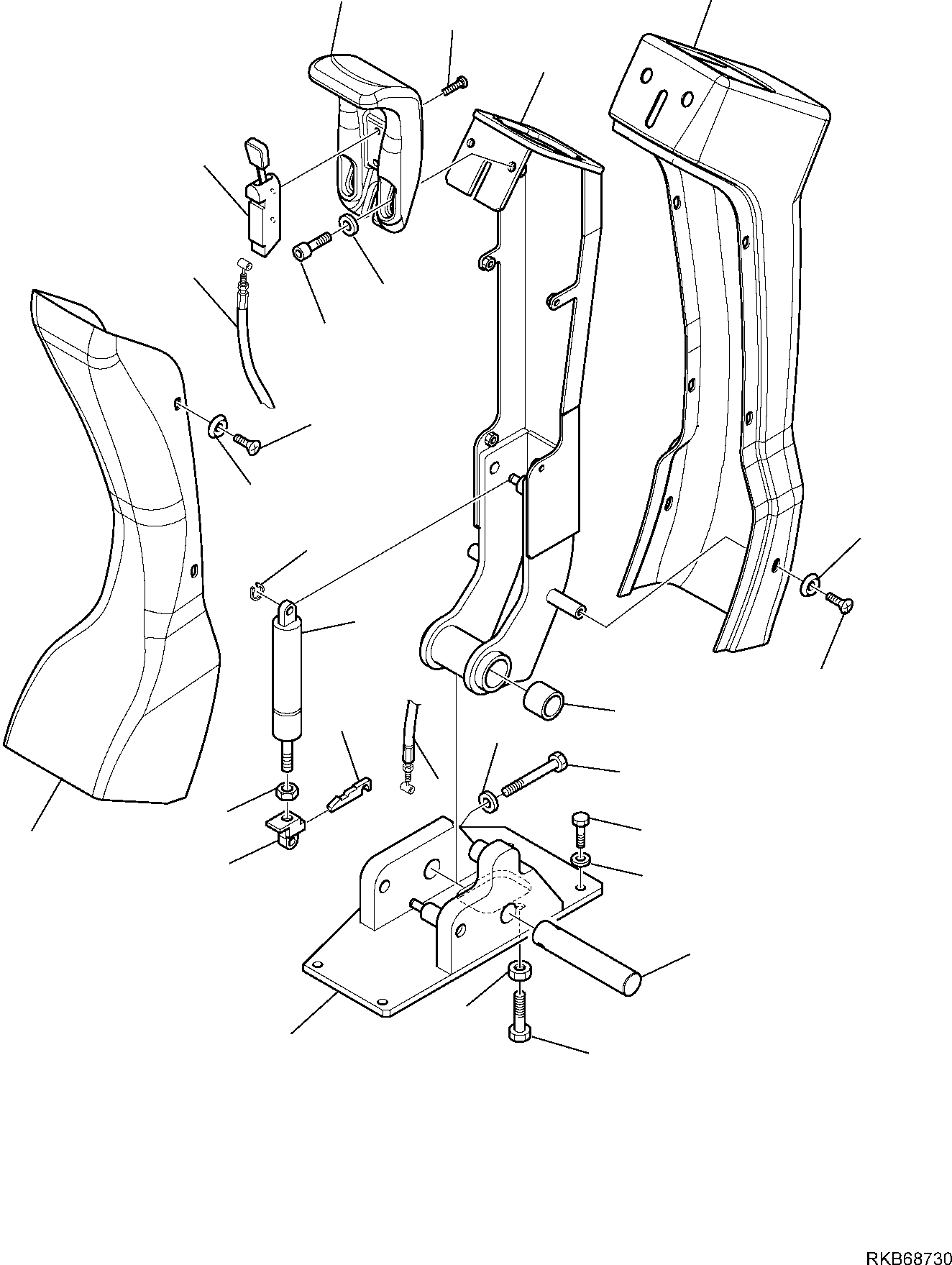 L.H., COLUMN 42N-43-15151 KOMATSU