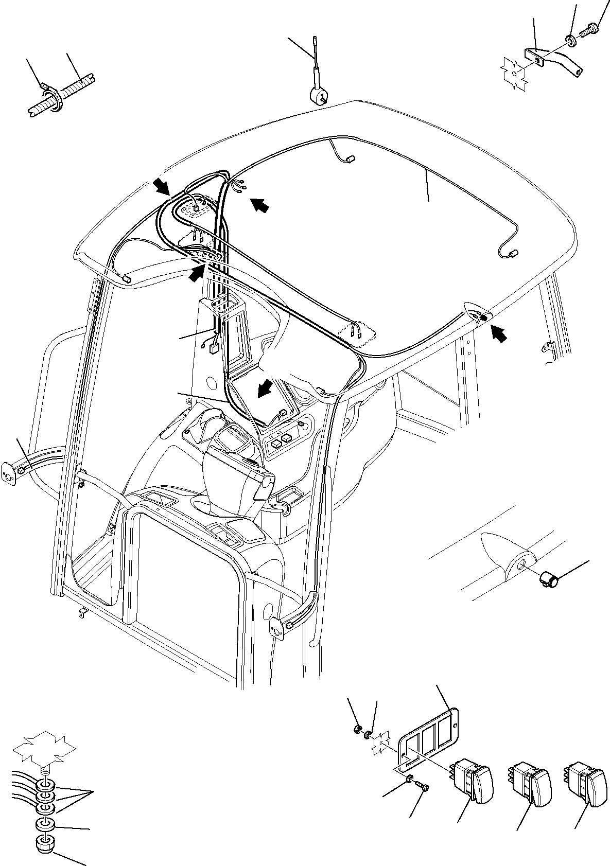 WIRING HARNESS, RADIO LINE 42N-54-13780 KOMATSU