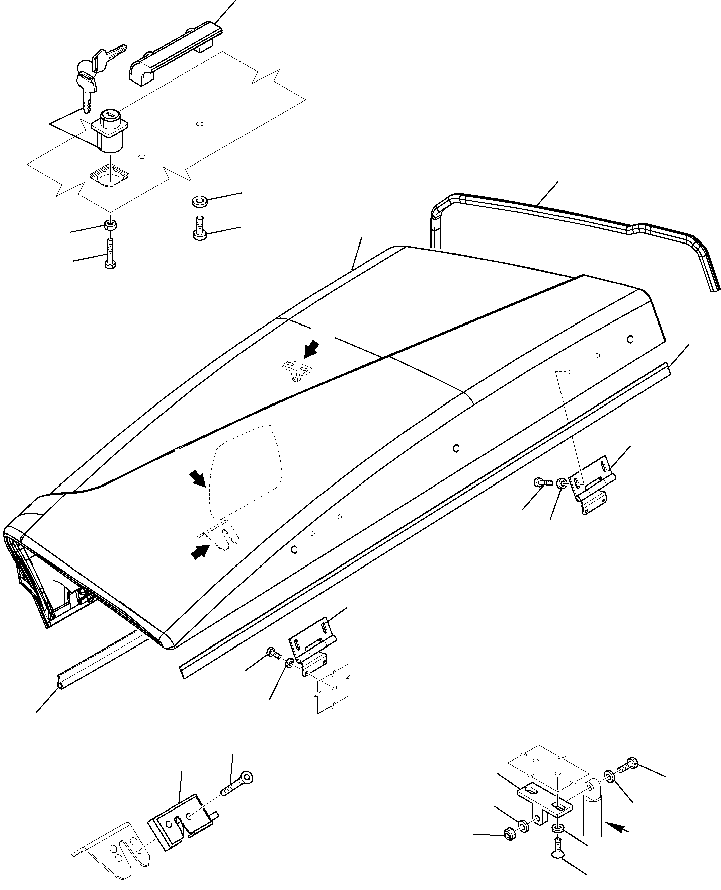 HOOD, ENGINE 395-54-11700 KOMATSU