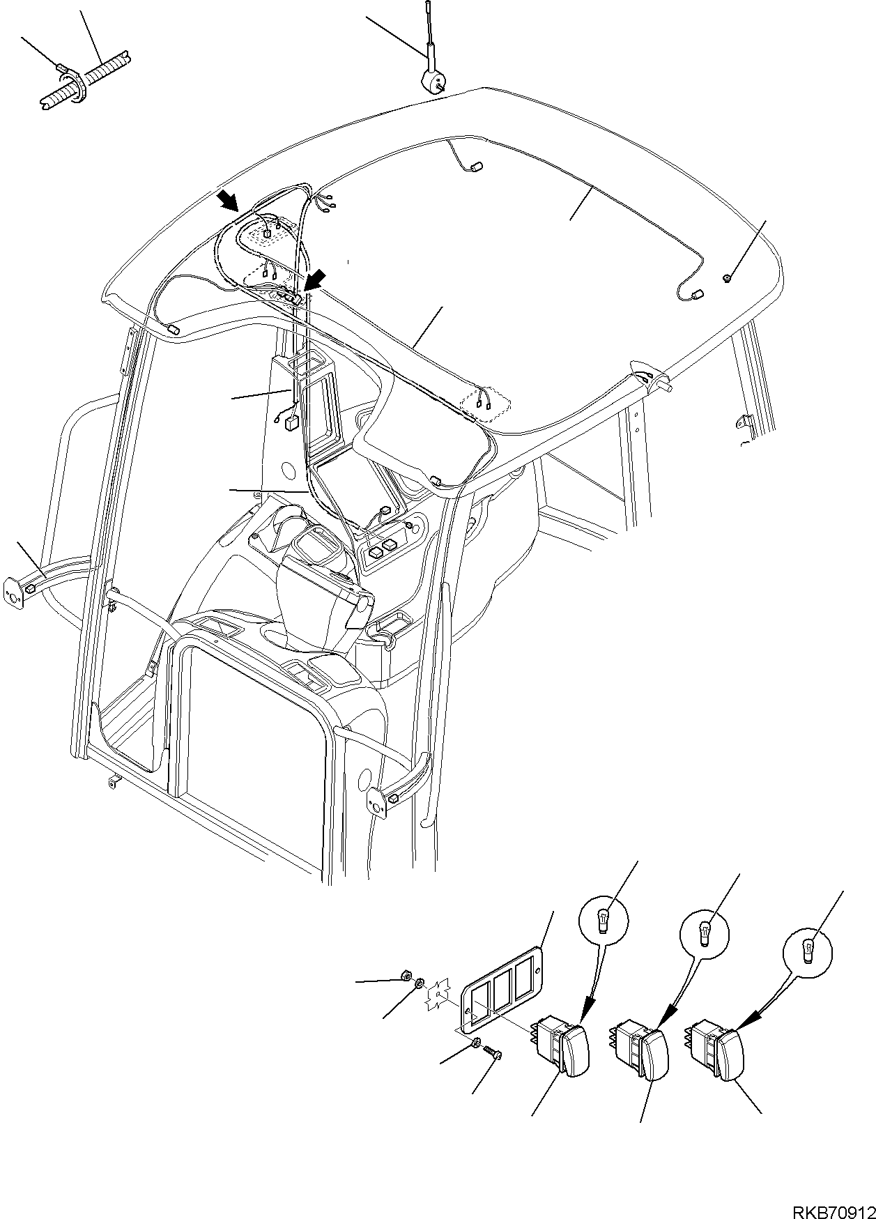 WIRING HARNESS, ROOF LINE 42N-06-11833 KOMATSU