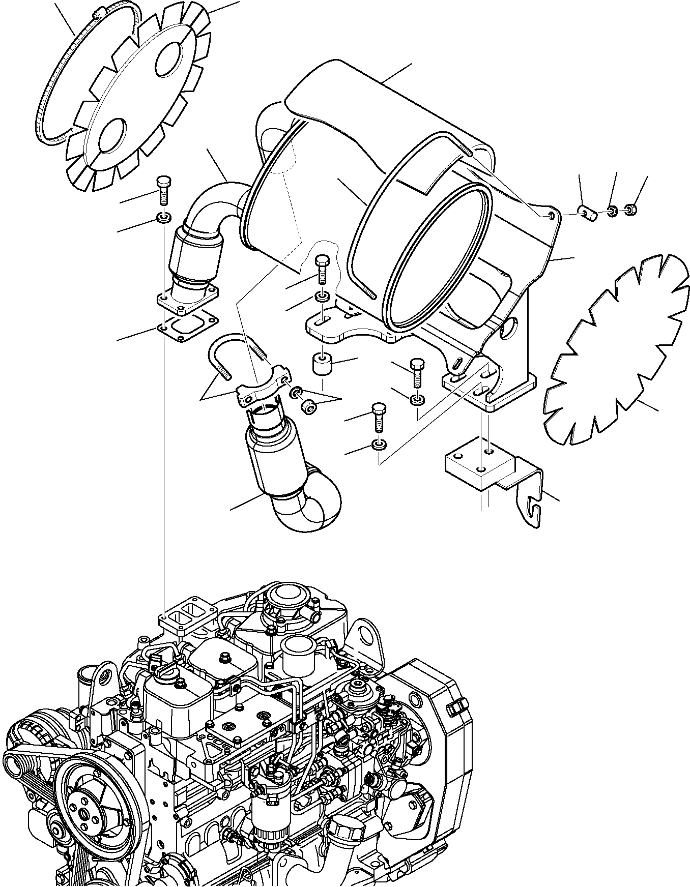 Глушитель 42N-02-11322 KOMATSU