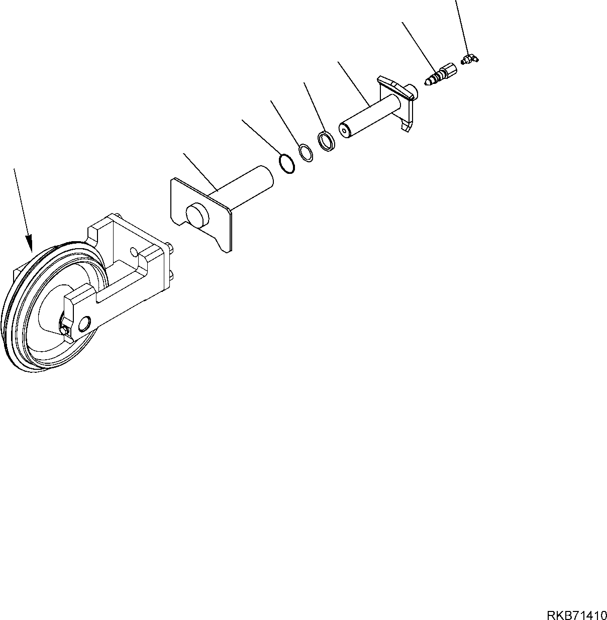 IDLER CUSHION, ASSEMBLY 22L-09-R4521 KOMATSU