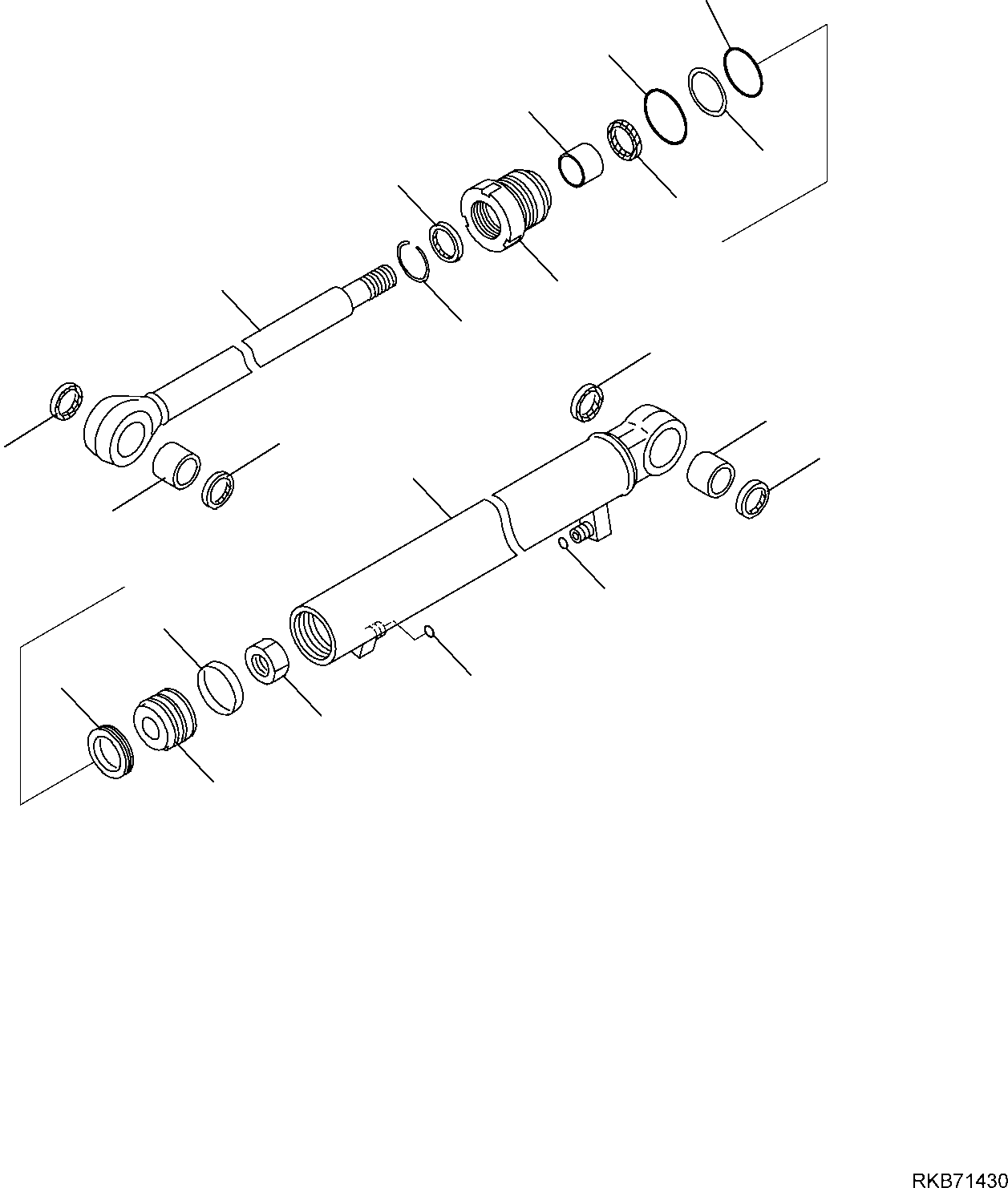 CYLINDER, ASSEMBLY 707-00-0X151 KOMATSU