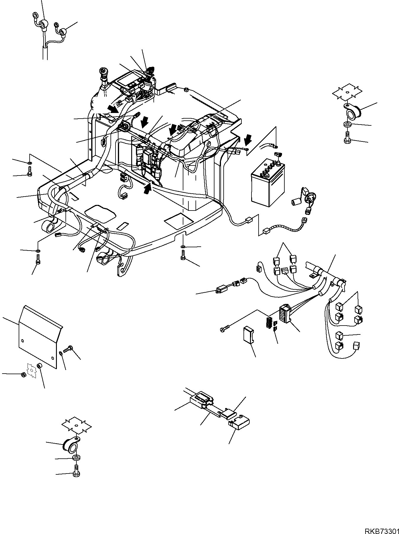 WIRING HARNESS, FLOOR FRAME LINE 22J-06-R6113 KOMATSU