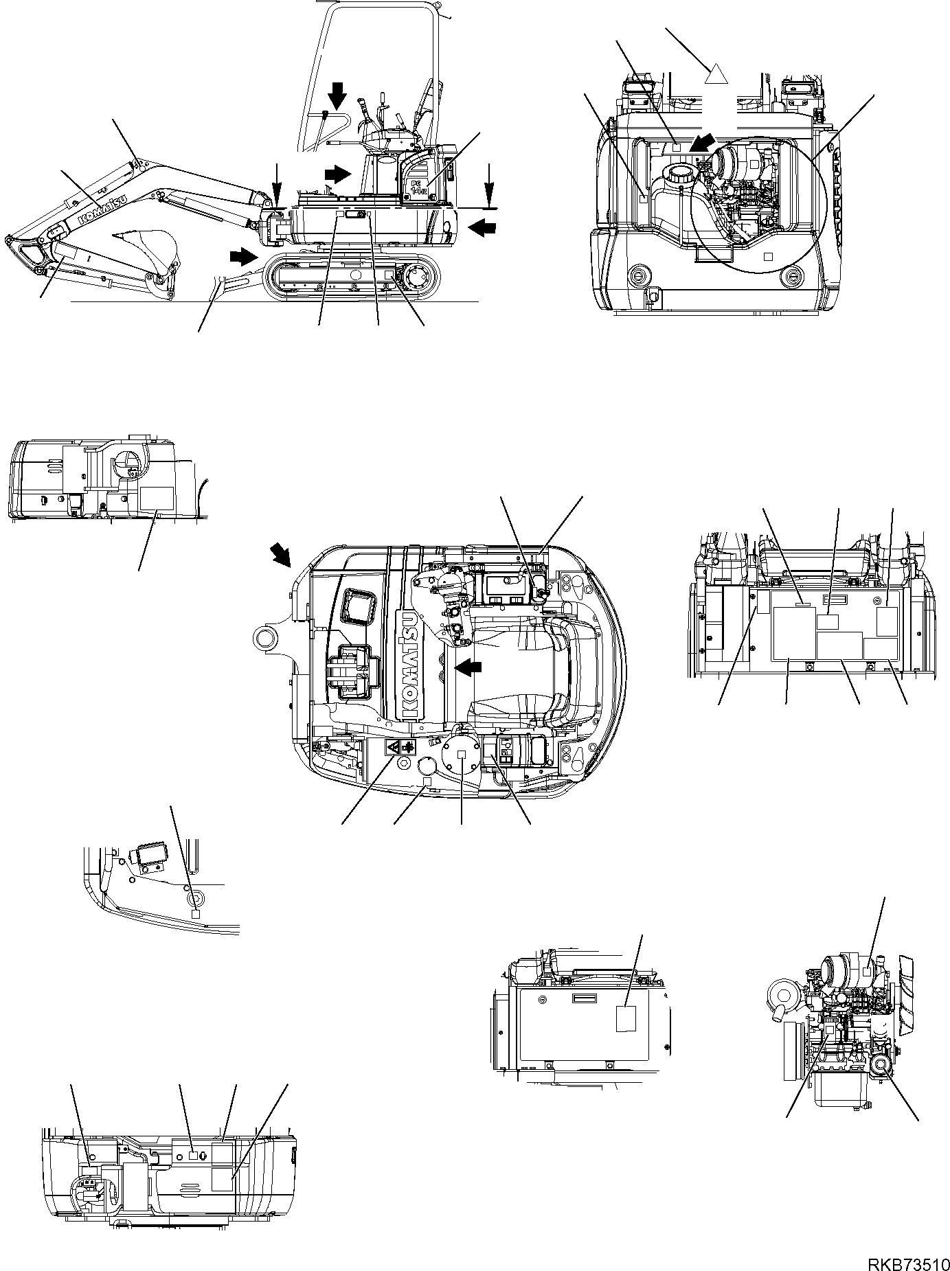 Наклейка 22L-09-R4322 KOMATSU