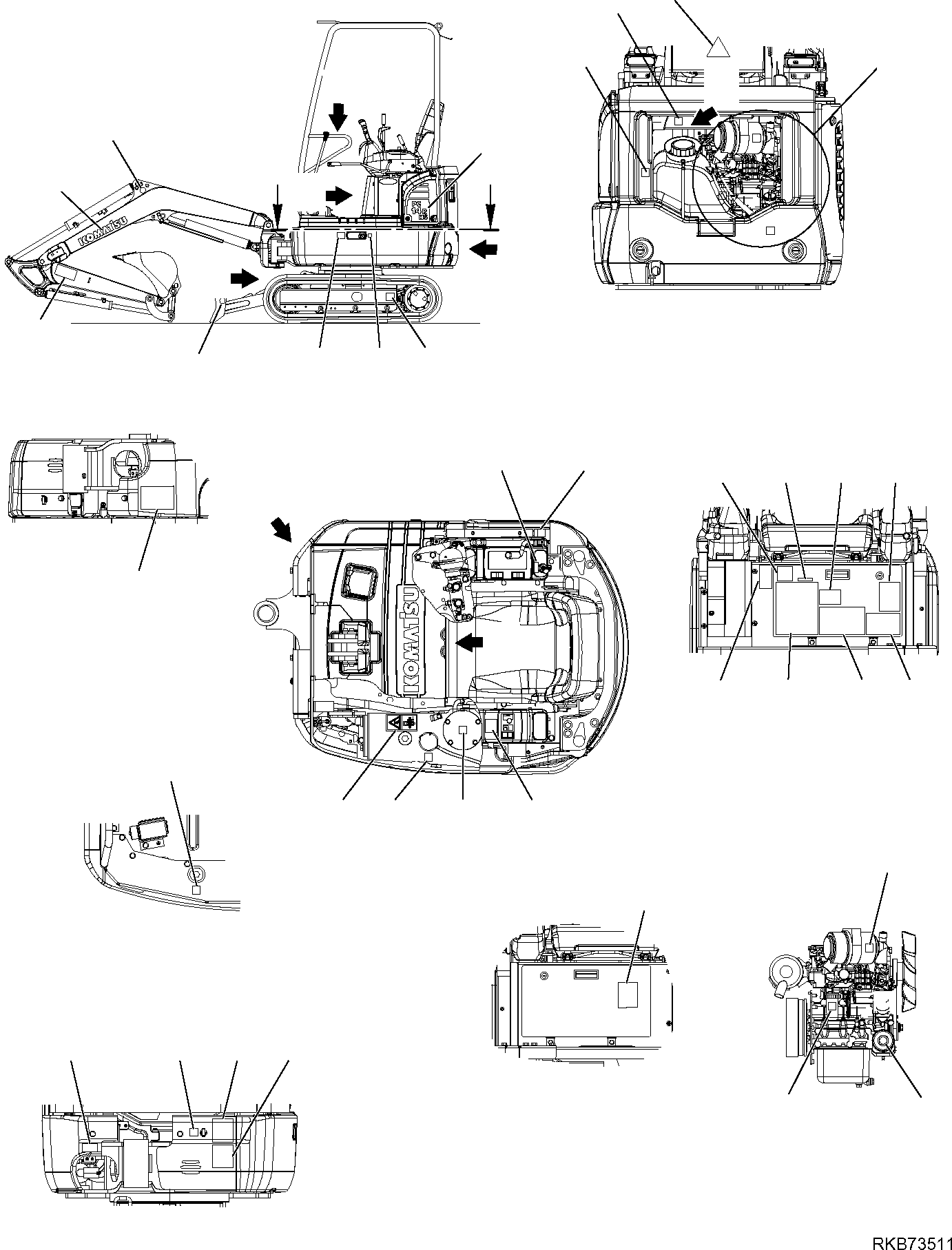 DECAL, PC14R HS 22L-09-R5171 KOMATSU