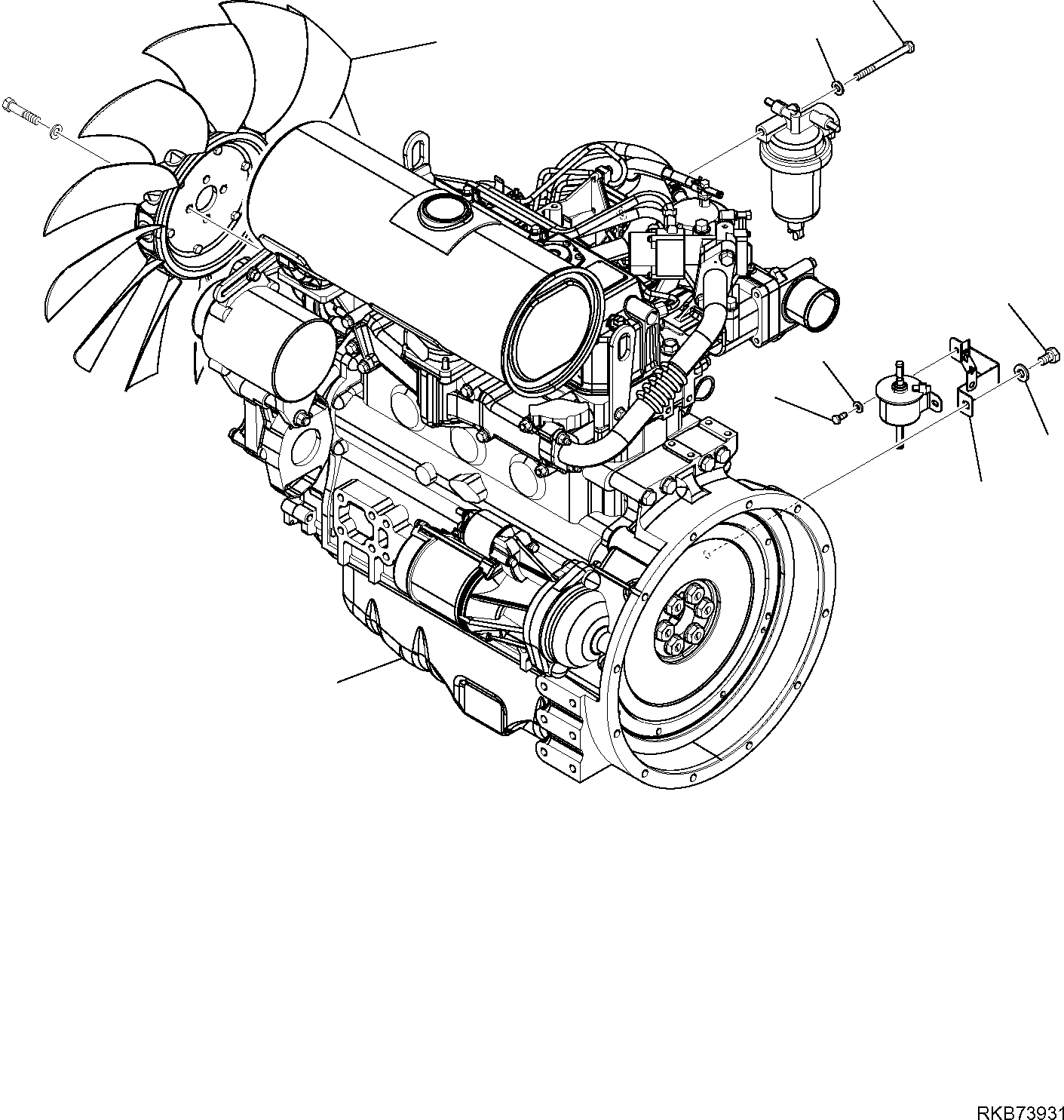 ASPIRATED ENGINE, ASSEMBLY (22E-01-11501) KOMATSU