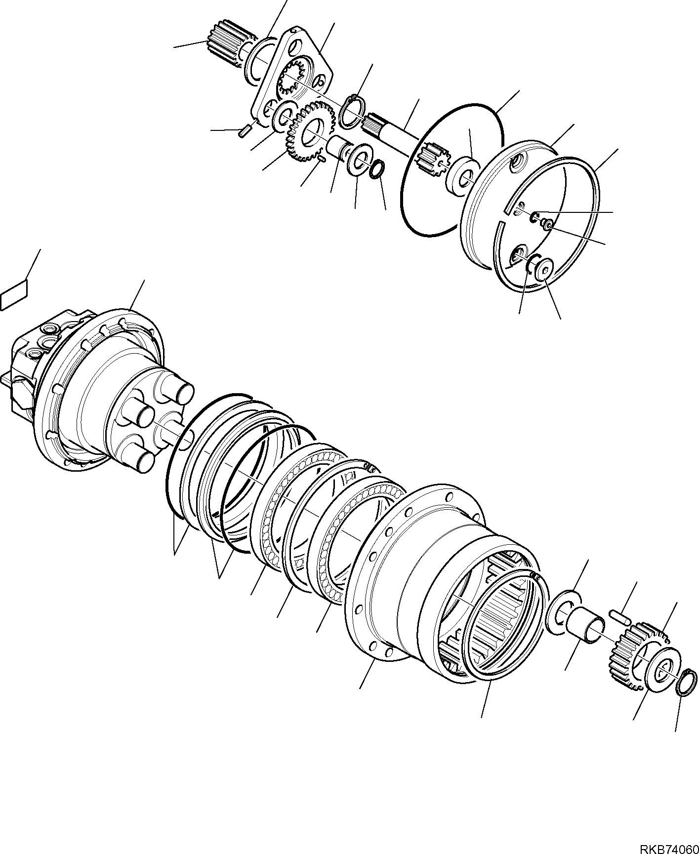 TRAVEL MOTOR, ASSEMBLY 2A1-60-11100 KOMATSU