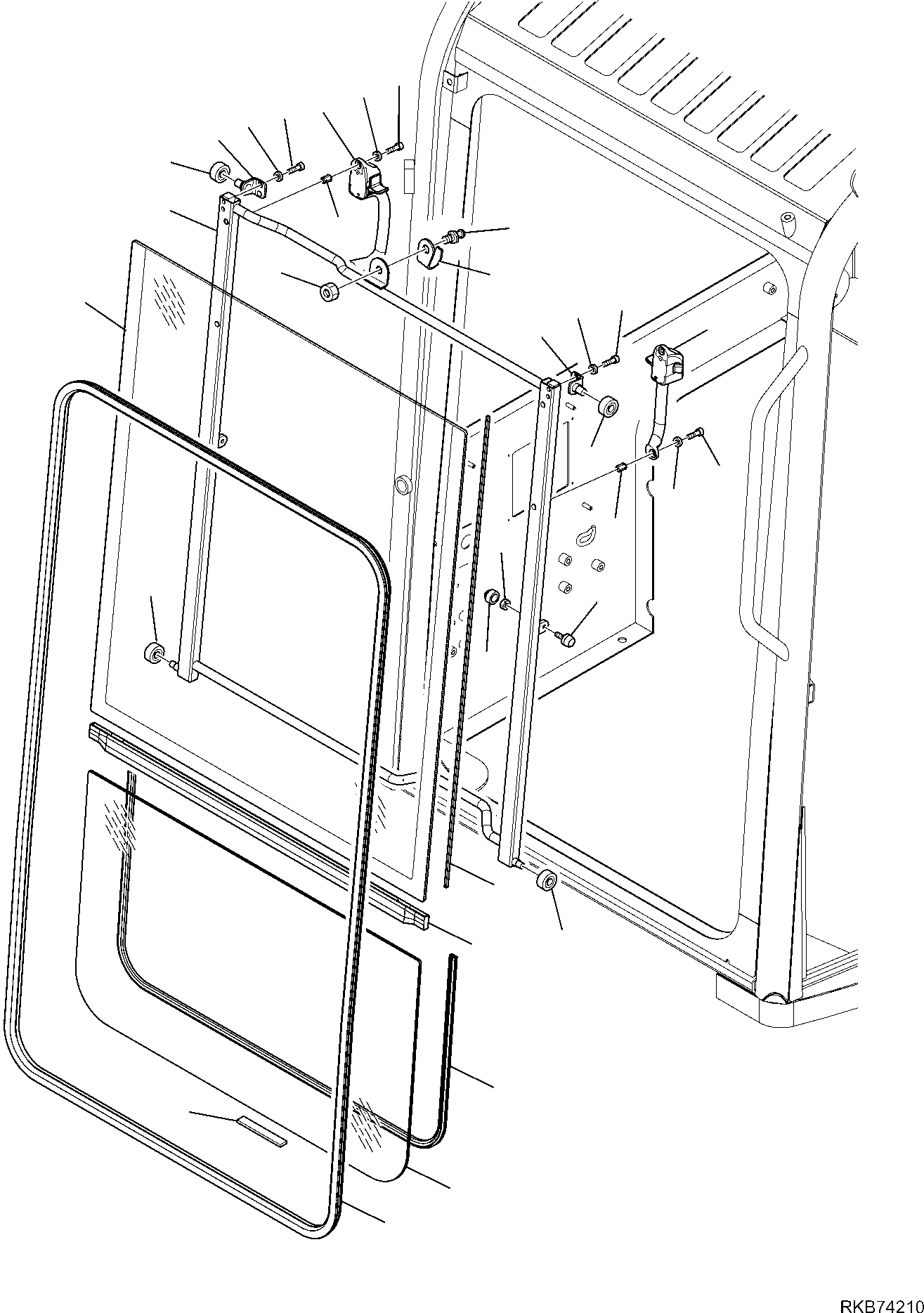 WINDSCREEN, ASSEMBLY 2A1-54-14022 KOMATSU