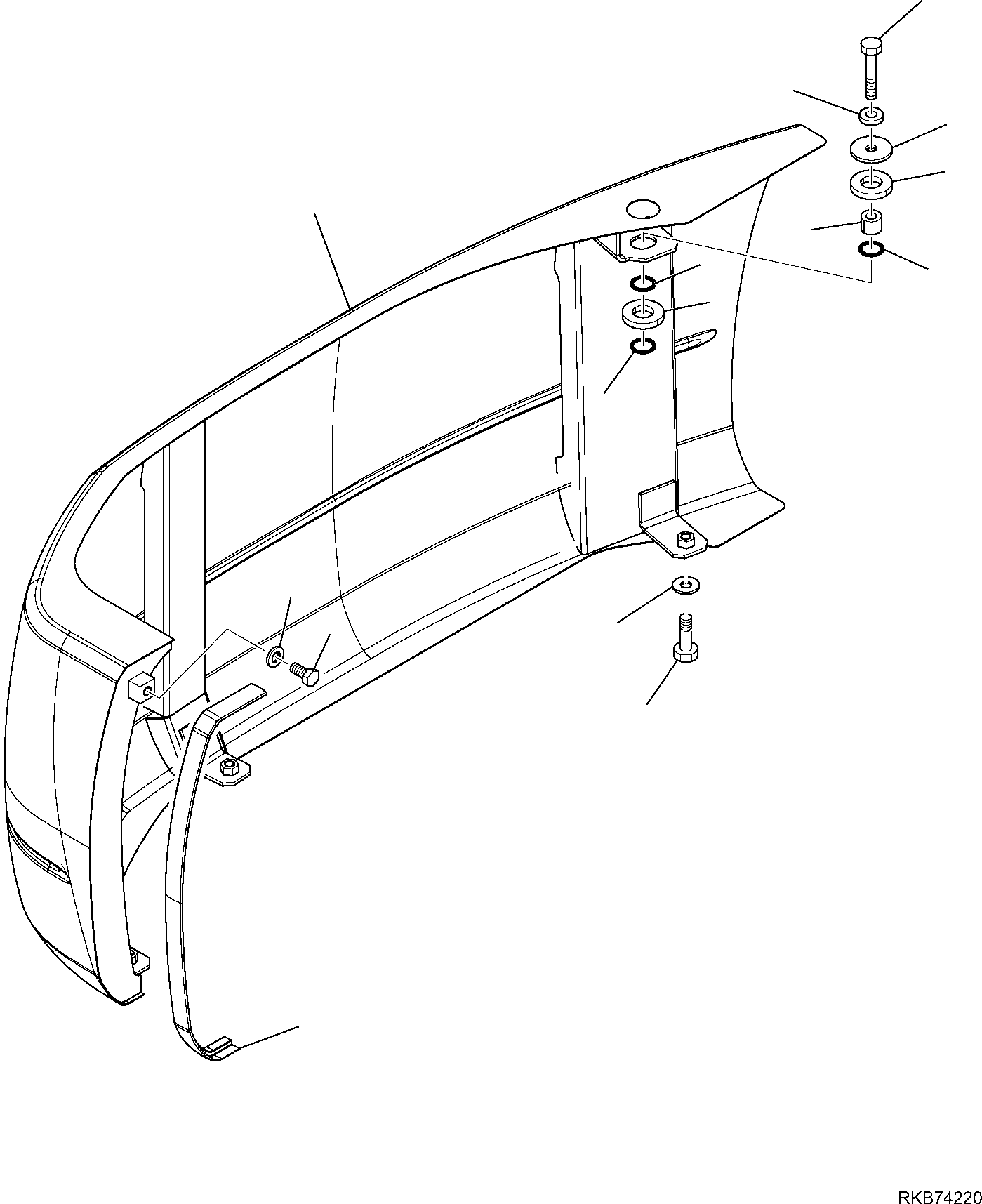 COVER R.H., ASSEMBLY 22E-54-21701 KOMATSU