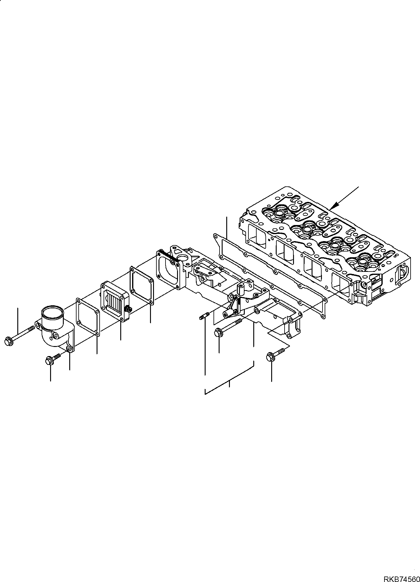 MANIFOLD, INTAKE YM129927-12100 KOMATSU
