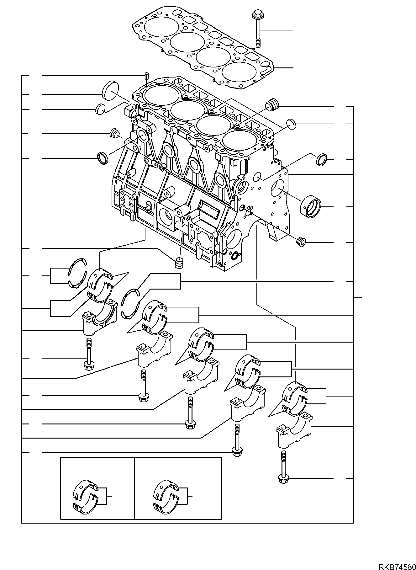 BLOCK ASSEMBLY, CYLINDER YM729927-01560 KOMATSU