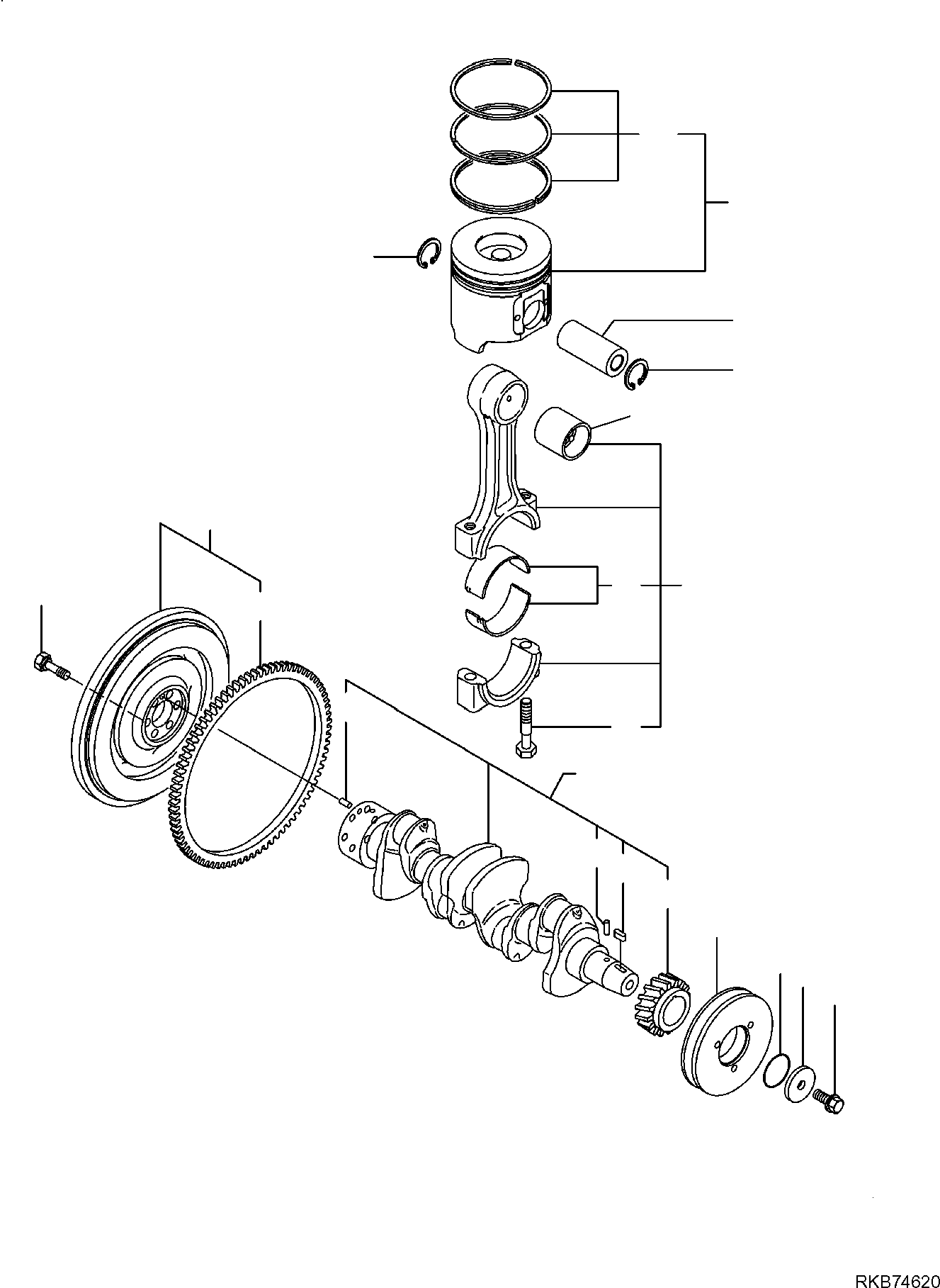 RING, SET YM729927-22950 KOMATSU