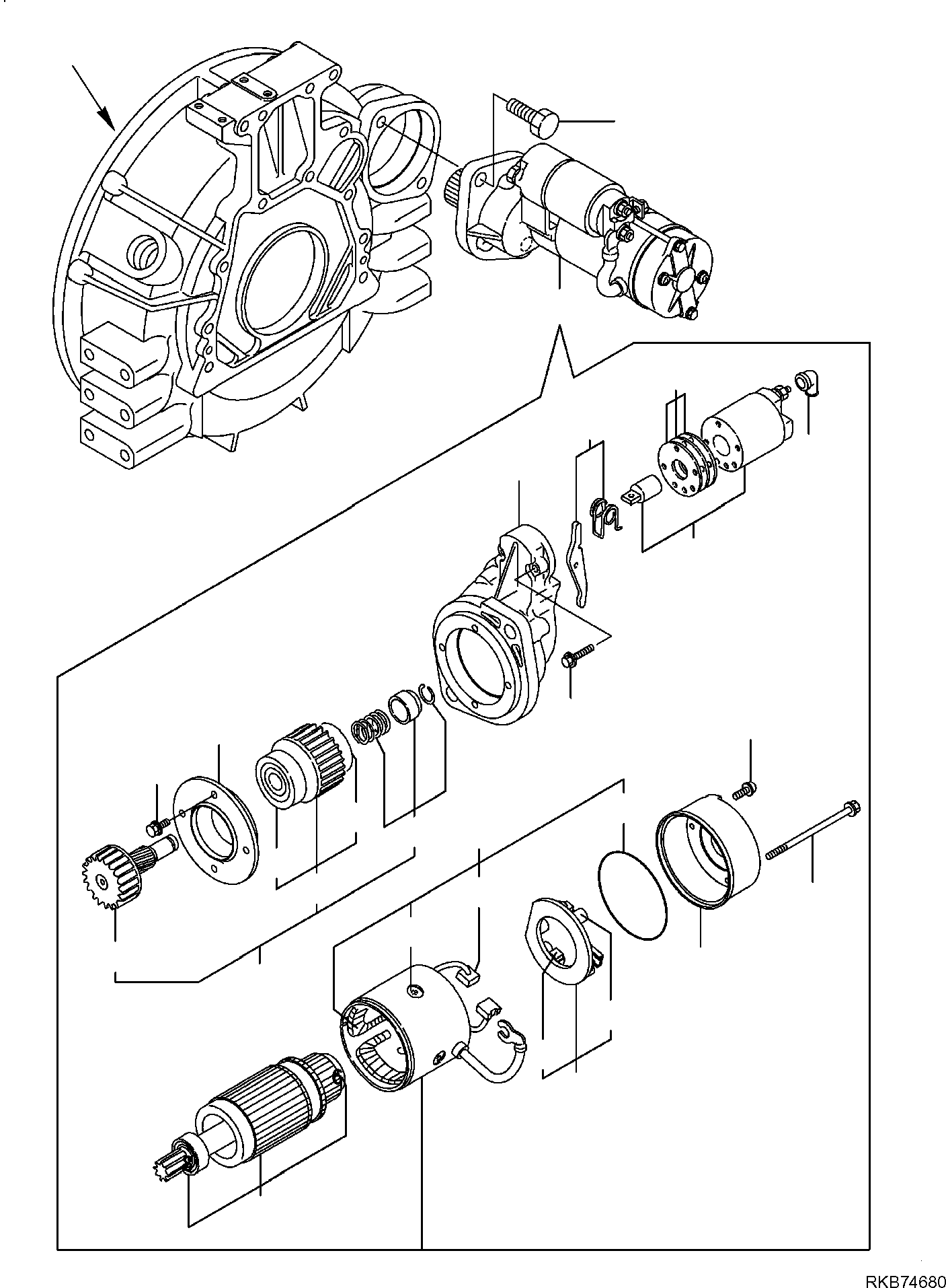 STARTER MOTOR YM129940-77010 KOMATSU