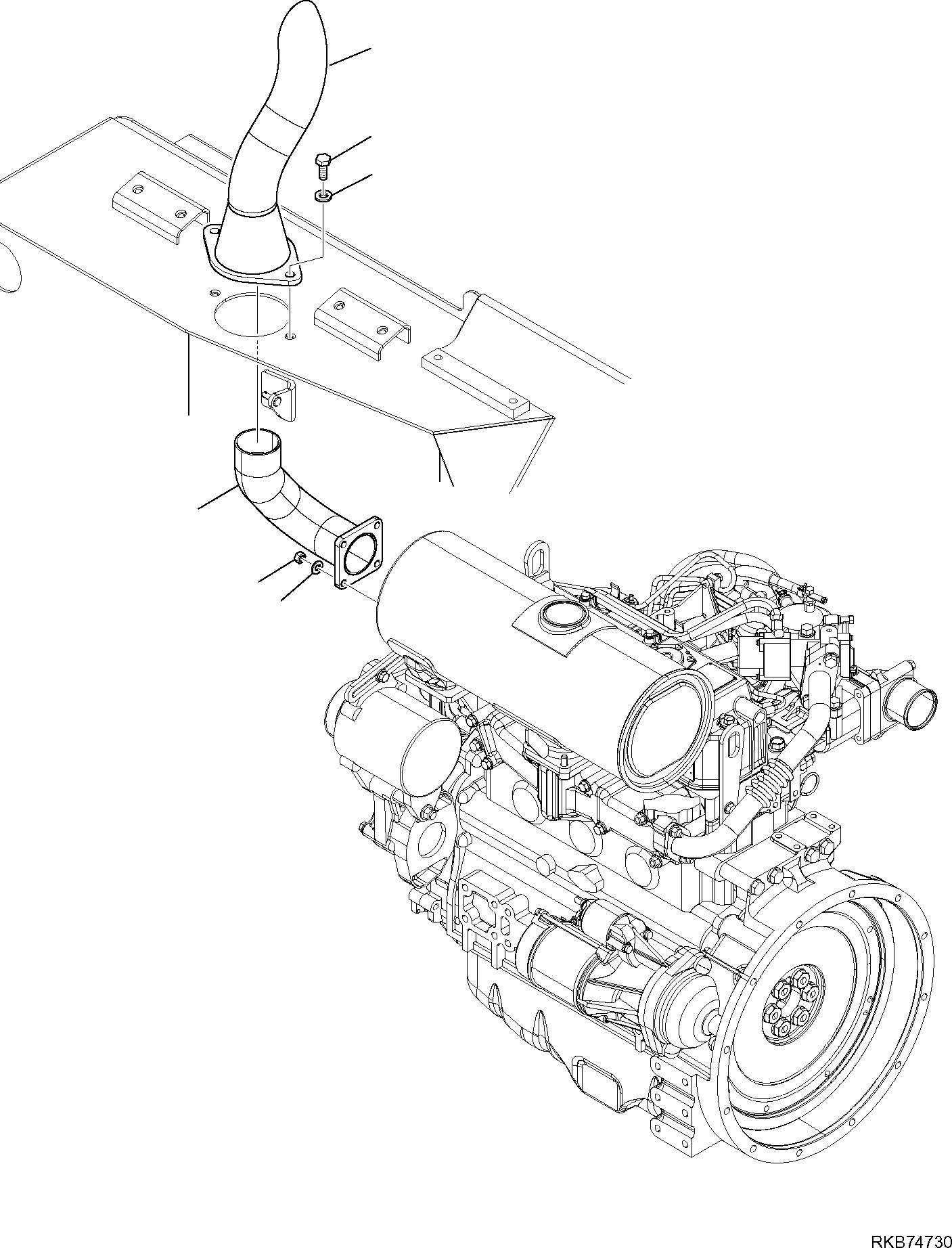 Труба 22E-01-21163 KOMATSU