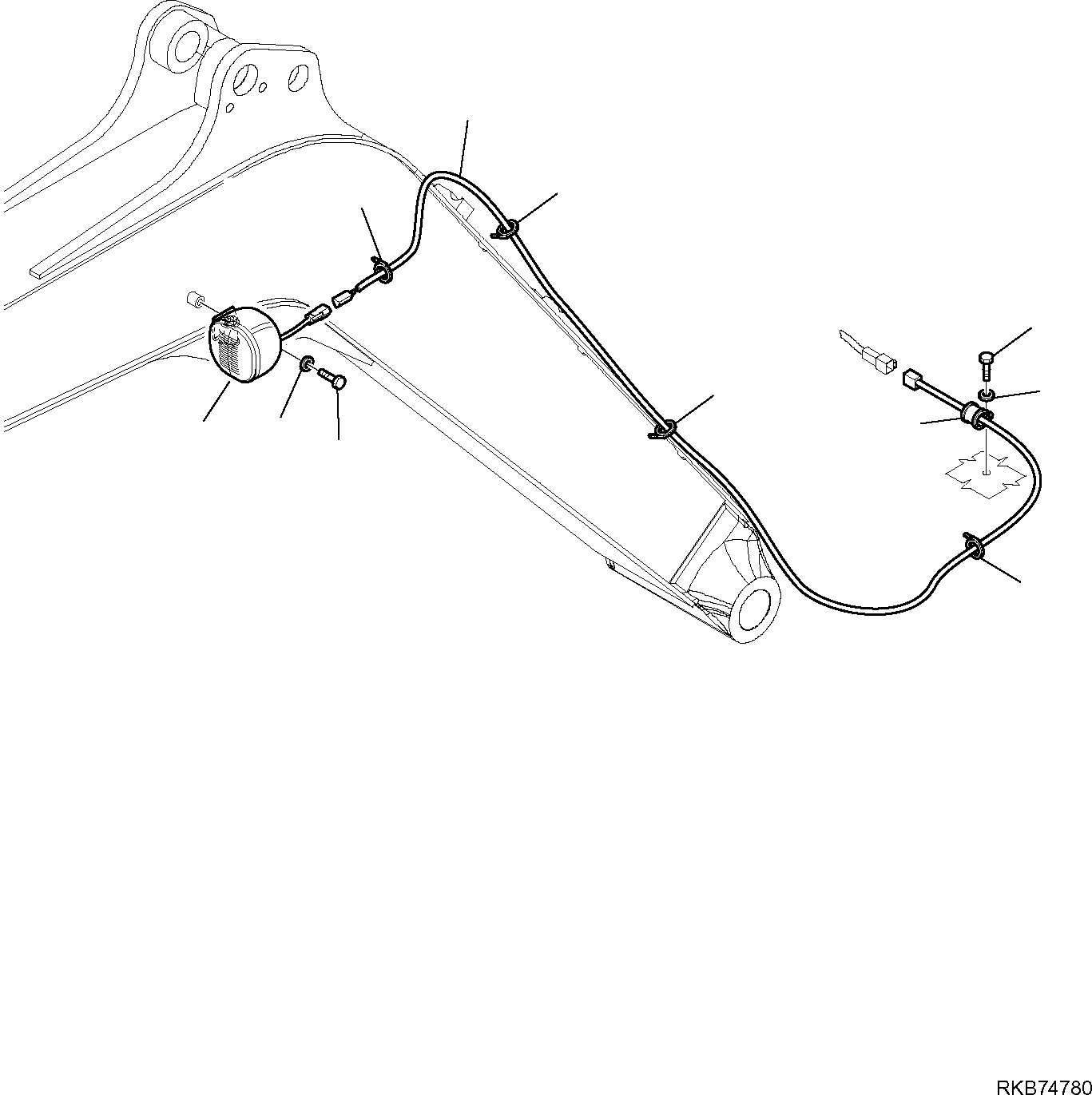 WIRING HARNESS, WORK LAMP 22L-09-R2B20 KOMATSU