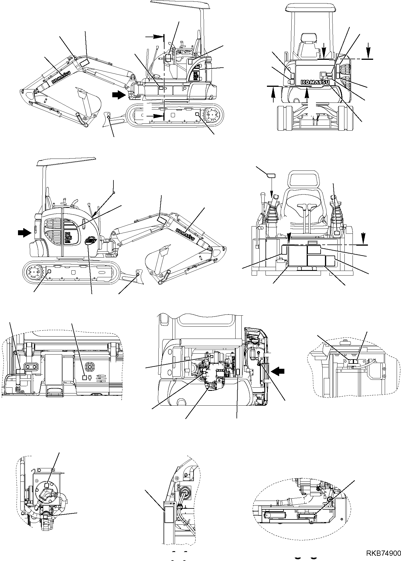 Табличка управления 2A1-98-11150 KOMATSU