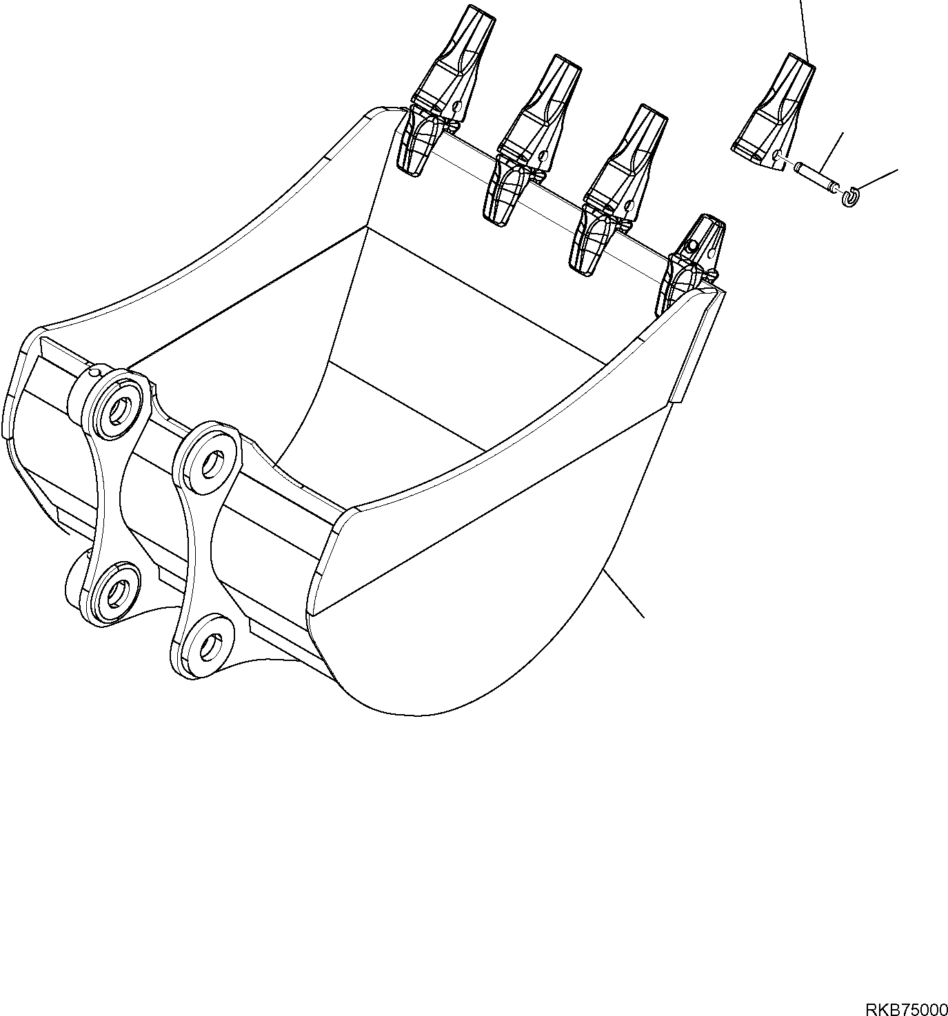 BUCKET, 700 MM 22E-926-2110 KOMATSU