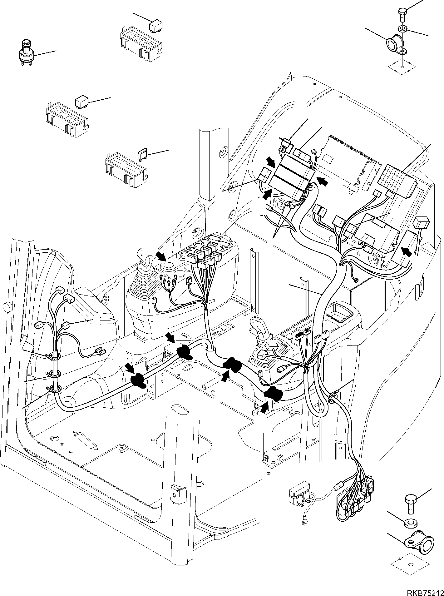 WIRING HARNESS, CAB LINE 22E-06-21112 KOMATSU