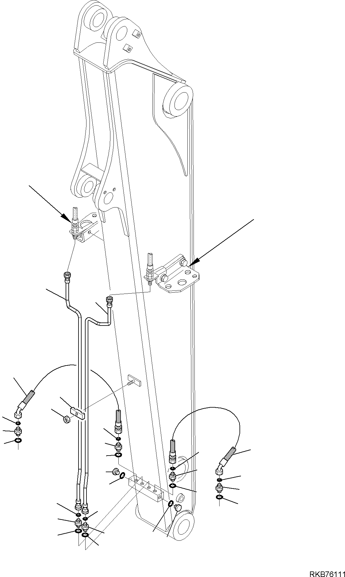 PIPE, L.H. 21W-09-R5380 KOMATSU
