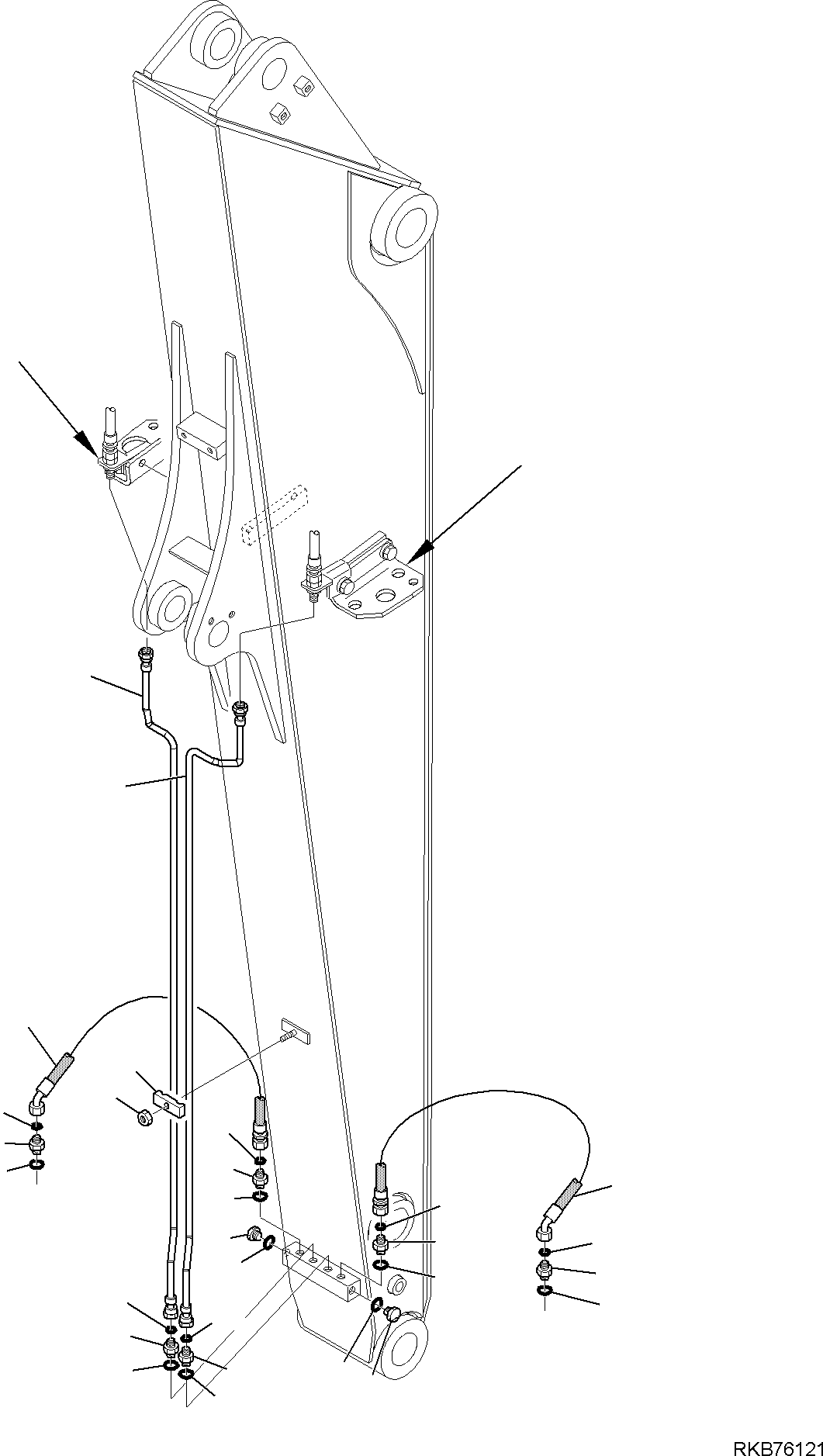 PIPE, L.H. 21W-09-R5350 KOMATSU