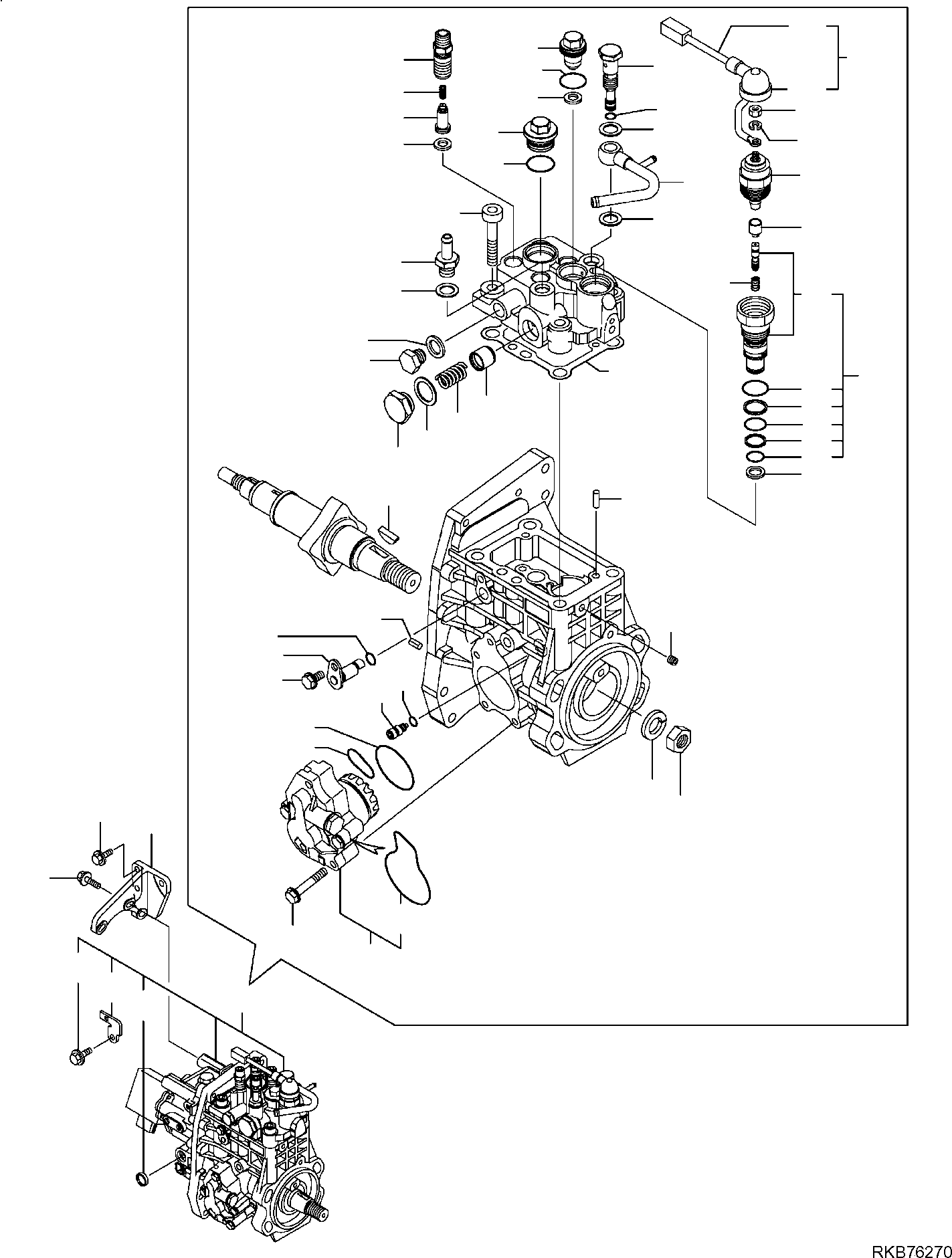 INJECTION PUMP, ASSEMBLY YM729938-51310 KOMATSU