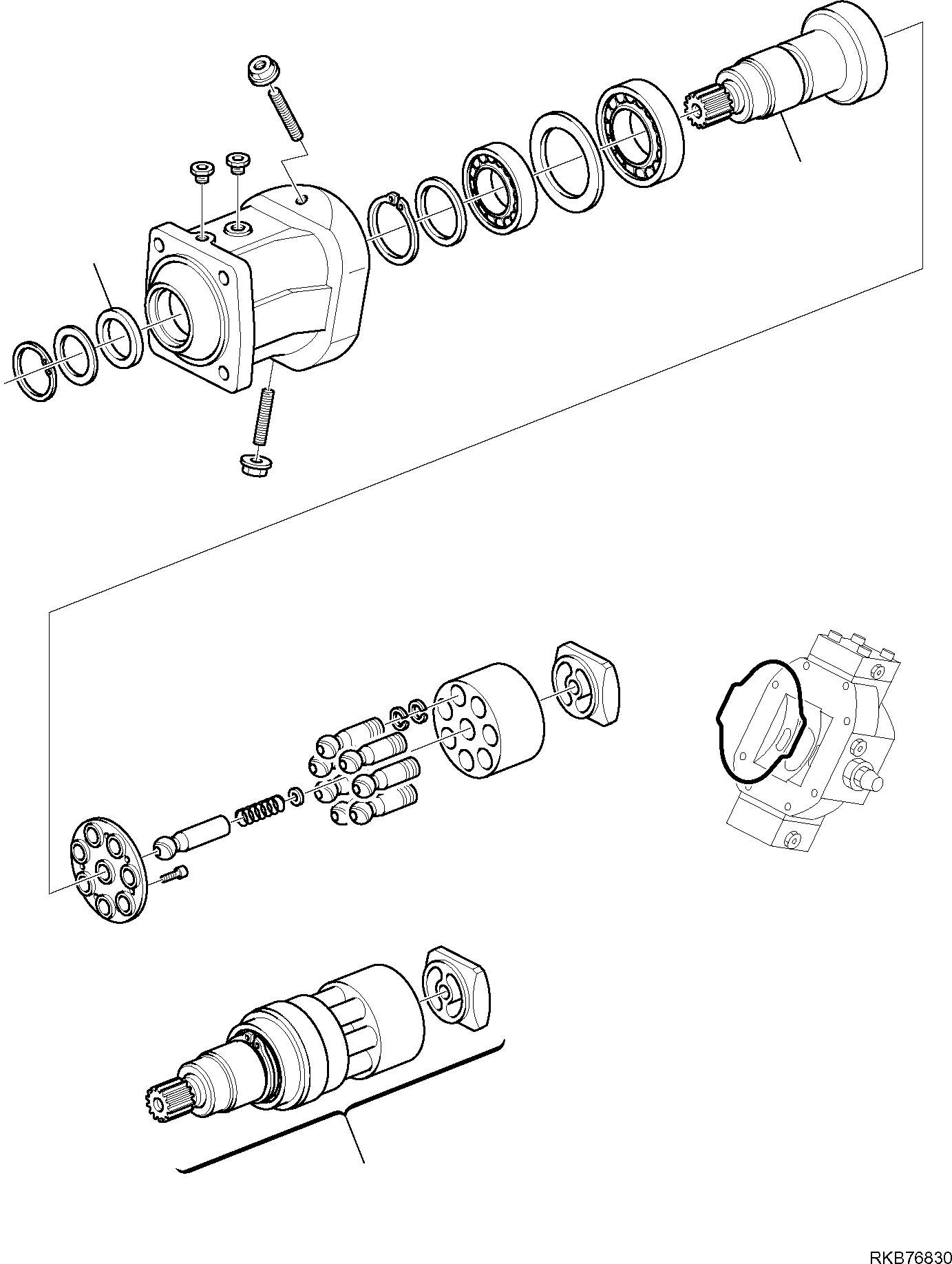 TRAVEL MOTOR, ASSEMBLY 21D-60-31100 KOMATSU