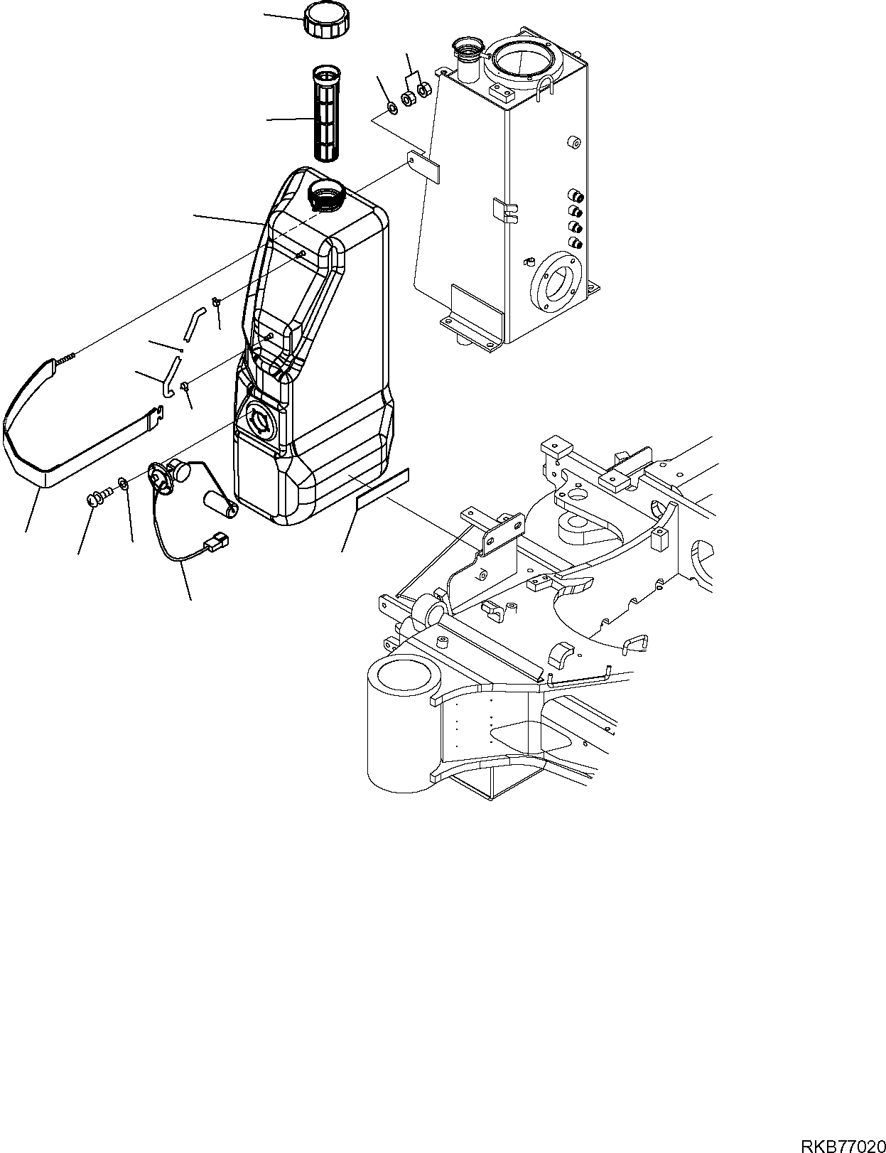 FUEL TANK, ASSY. 22L-04-R1100 KOMATSU