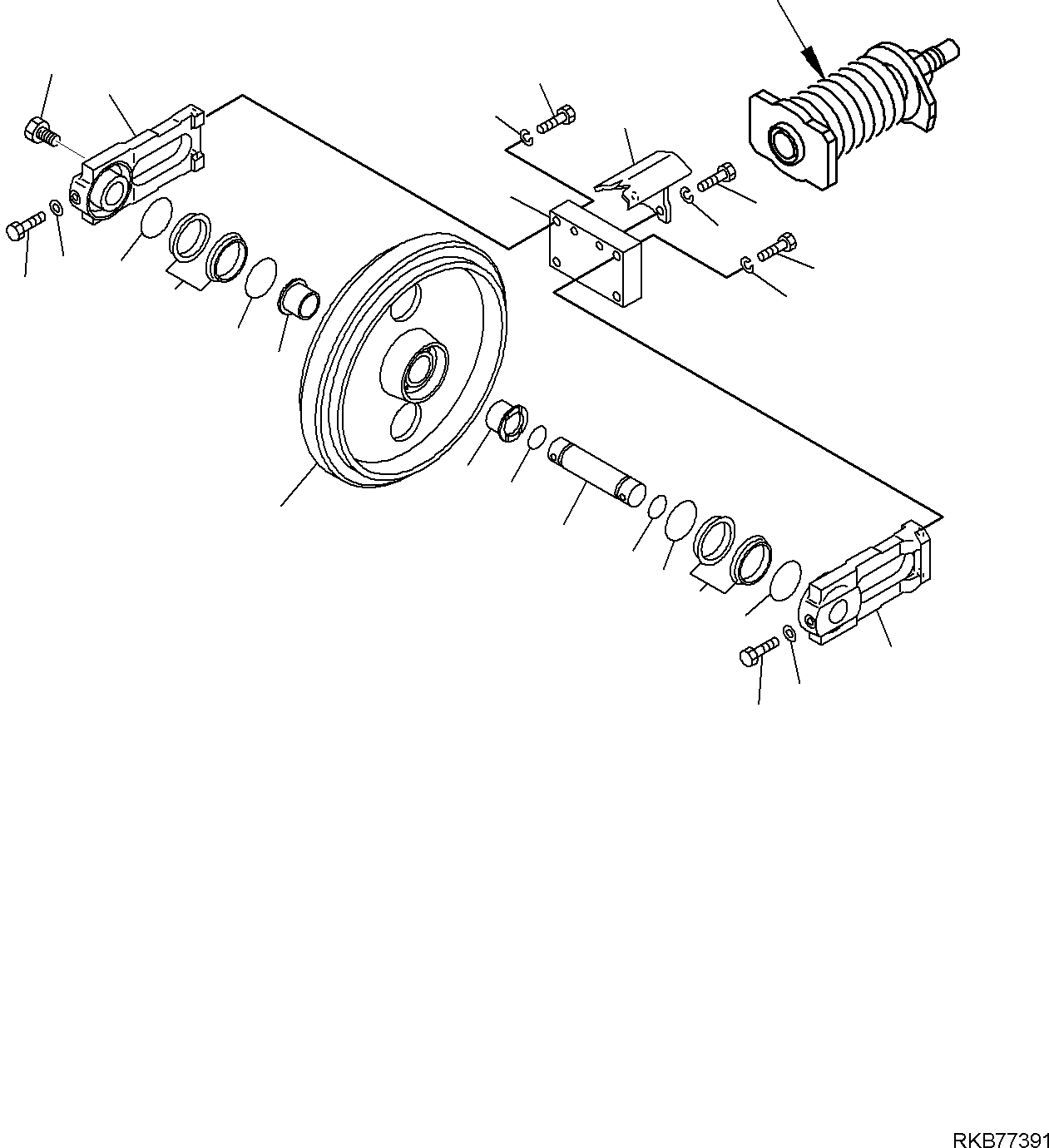 IDLER, ASSEMBLY 22M-30-R0011 KOMATSU