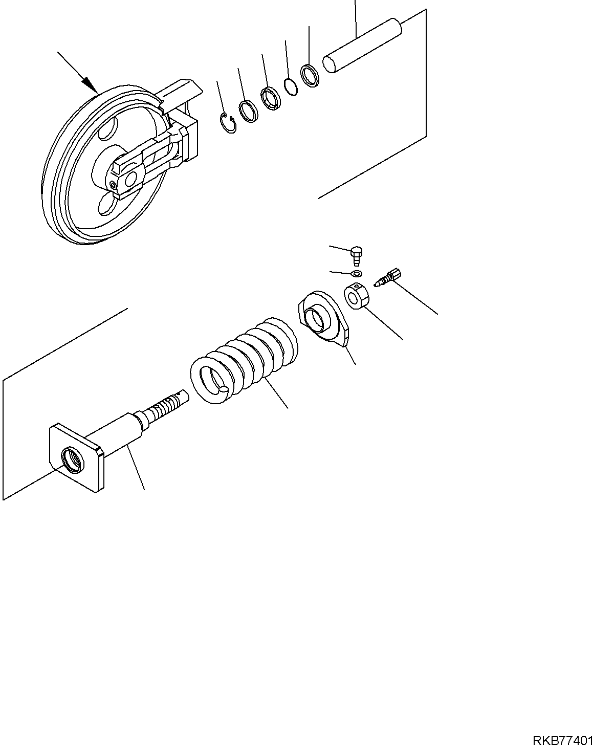 SHOCK ABSORBER, ASSEMBLY 22M-30-R0031 KOMATSU