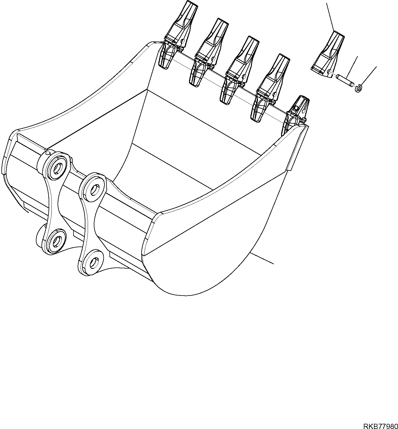 BUCKET, 800 MM 22E-926-2120 KOMATSU