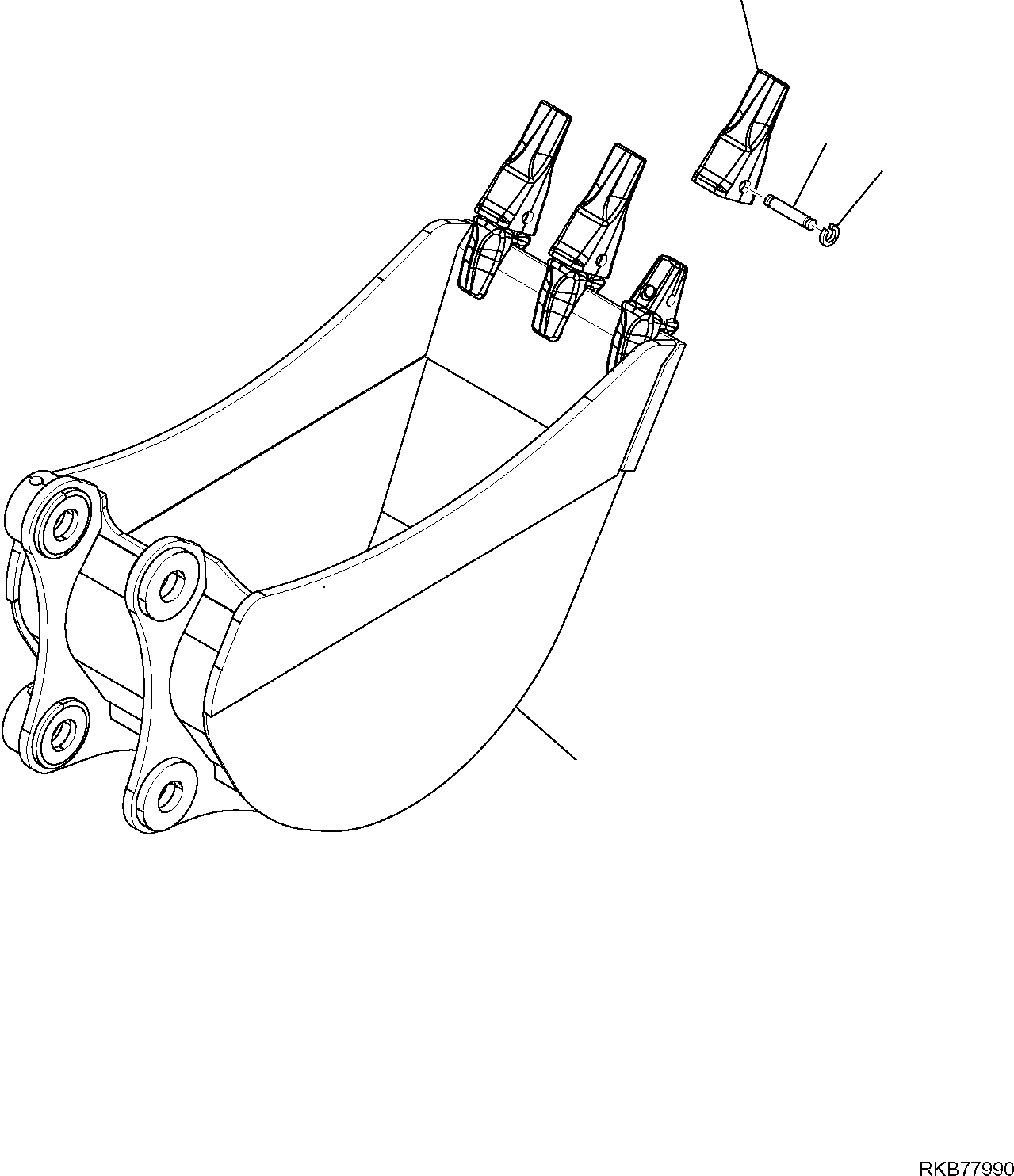 BUCKET, 400 MM 22E-926-2140 KOMATSU