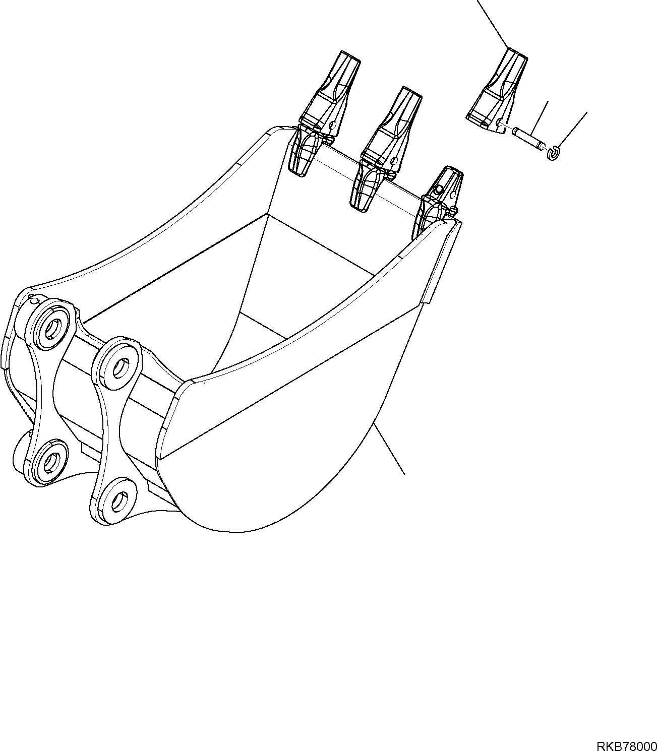 BUCKET, 500 MM 22E-926-2150 KOMATSU