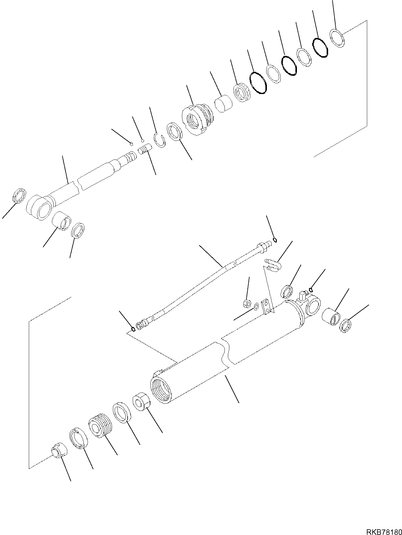 ARM CYLINDER, ASSEMBLY 707-00-XT330 KOMATSU