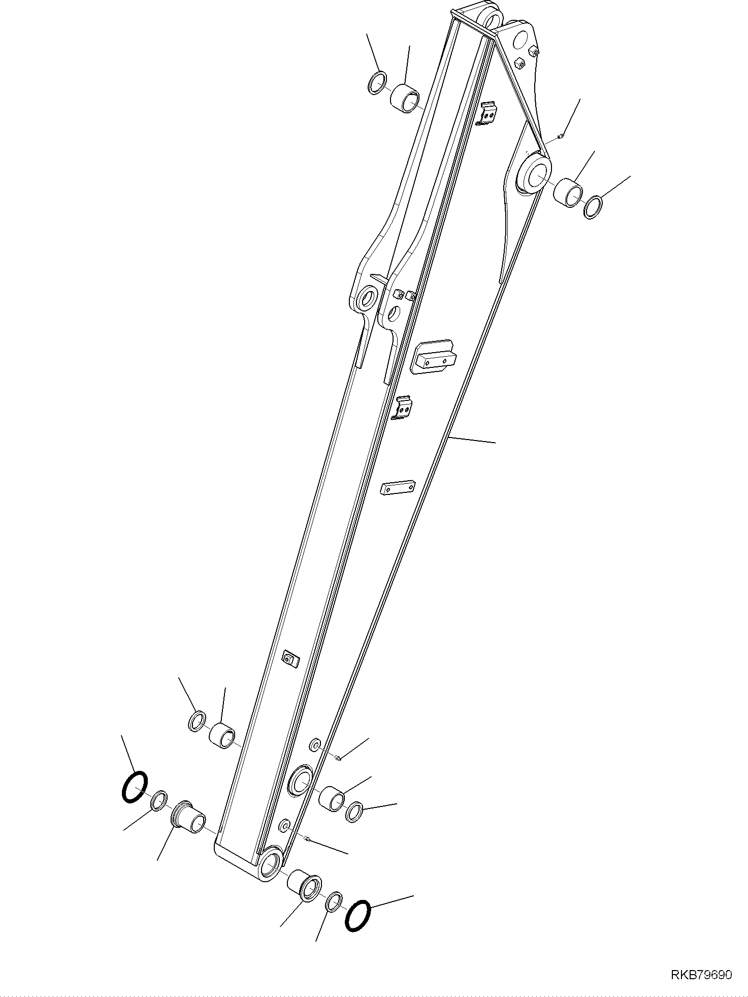 ARM 2300 MM, ASSEMBLY 227-70-12510 KOMATSU