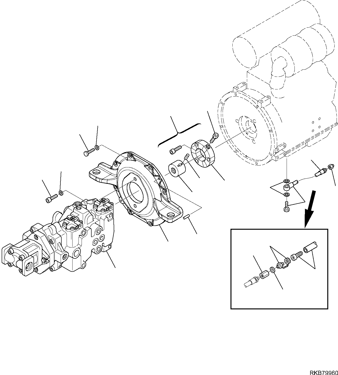 HYDRAULIC PUMP ASSEMBLY (STANDARD) (720-2T-00142) KOMATSU