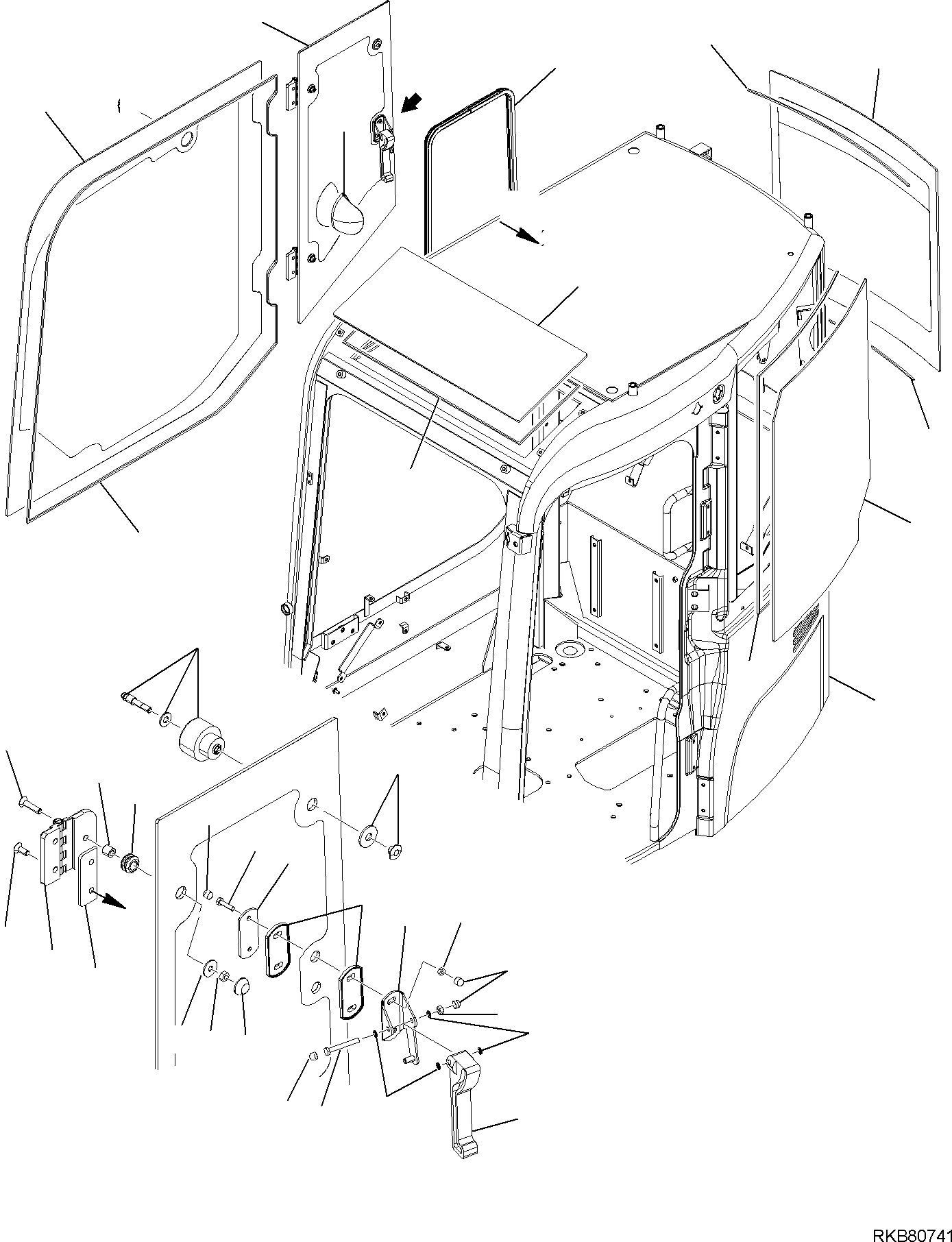 OPERATOR'S CAB, ASSEMBLY 22E-54-21010 KOMATSU