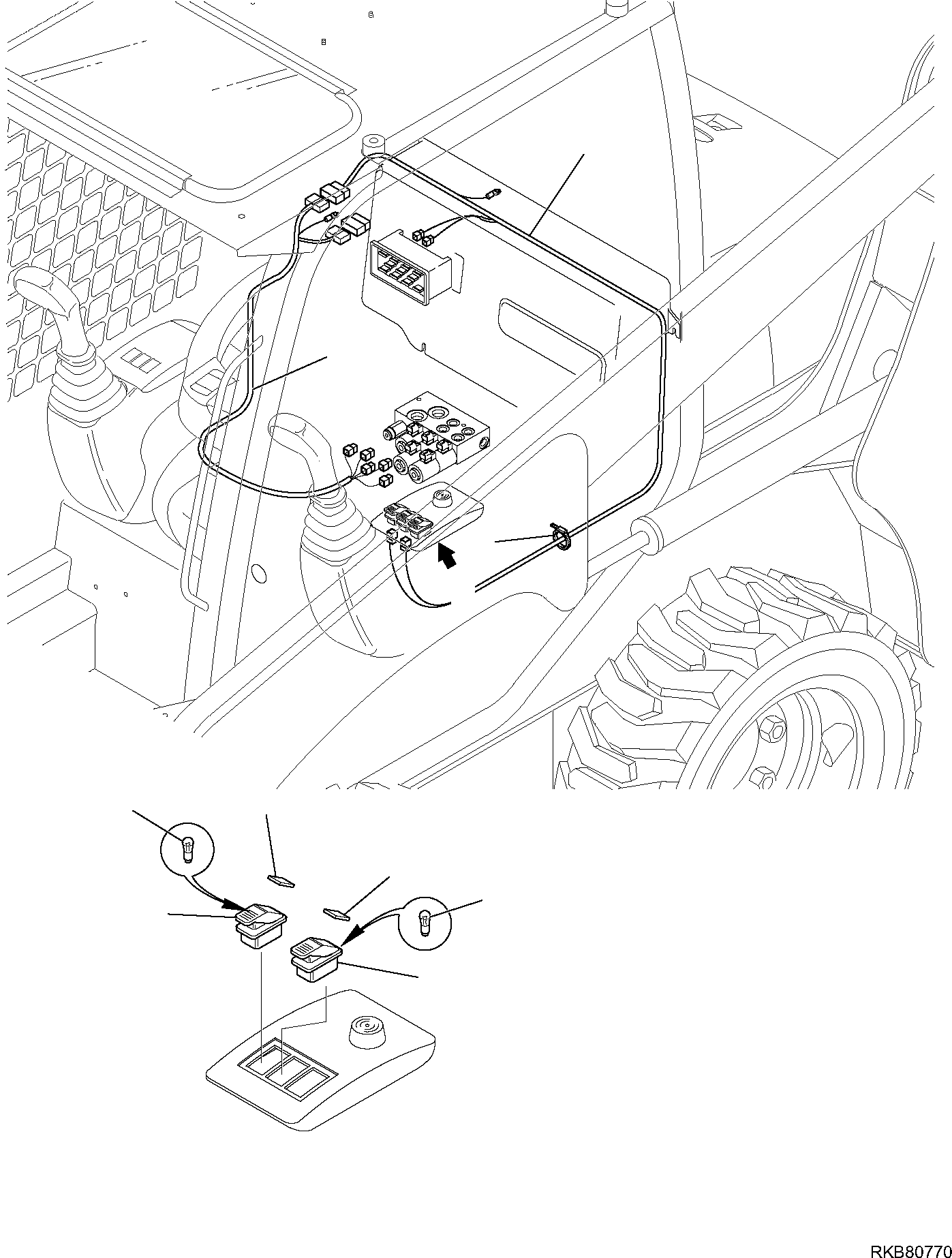 WIRING HARNESS, STABILIZER, FRAME LINE 37A-846-1660 KOMATSU