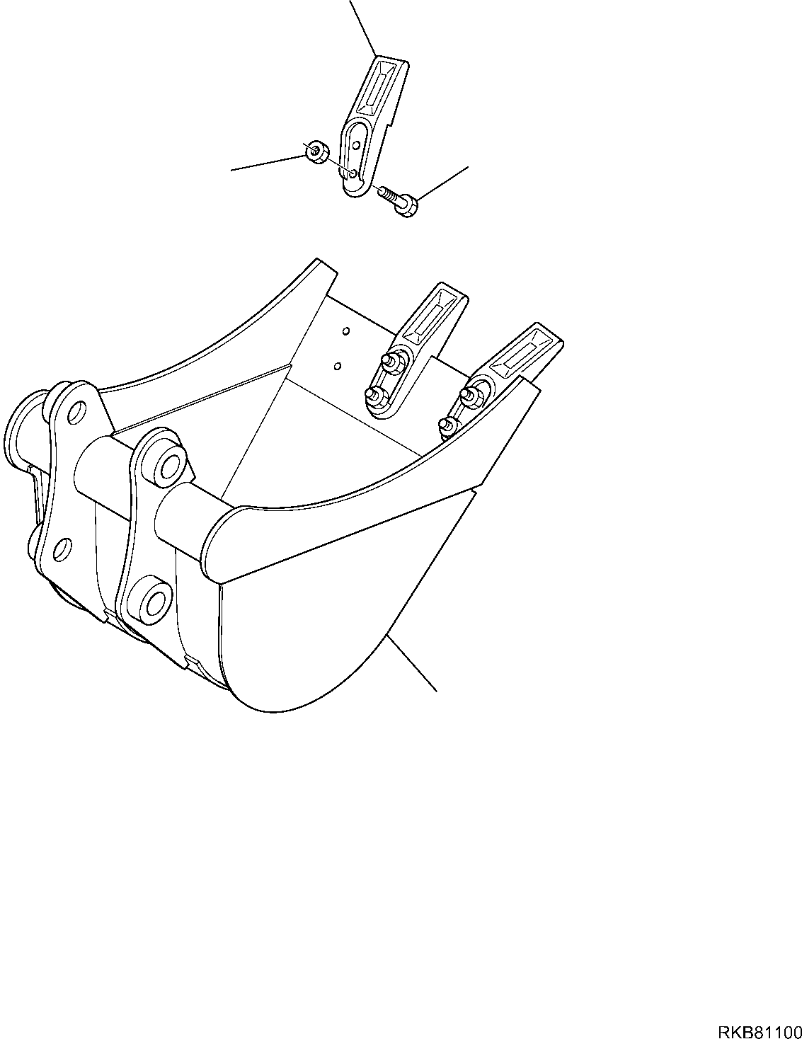 BUCKET, 350 MM 2A1-70-11940 KOMATSU