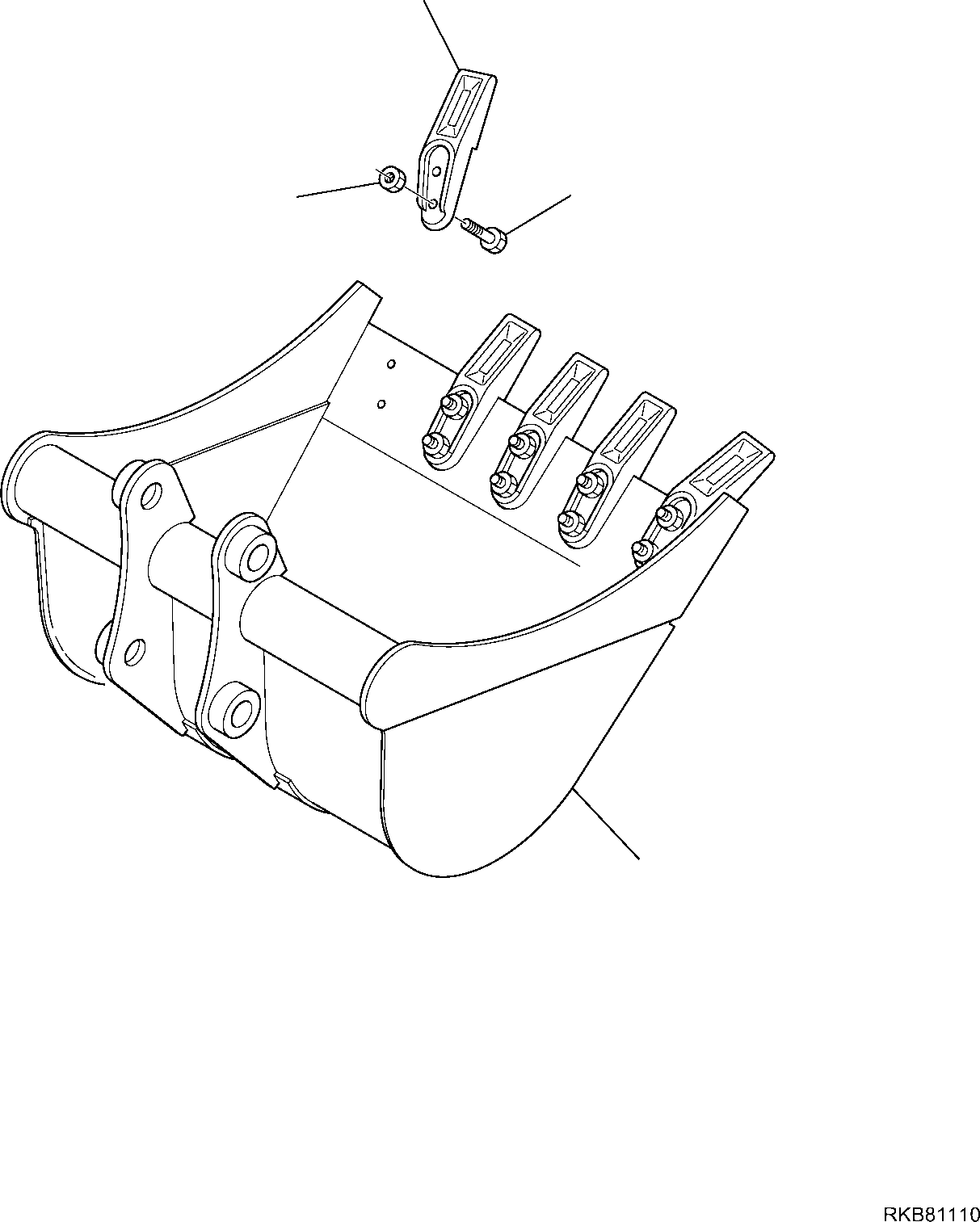 BUCKET, 550 MM 2A1-70-11950 KOMATSU