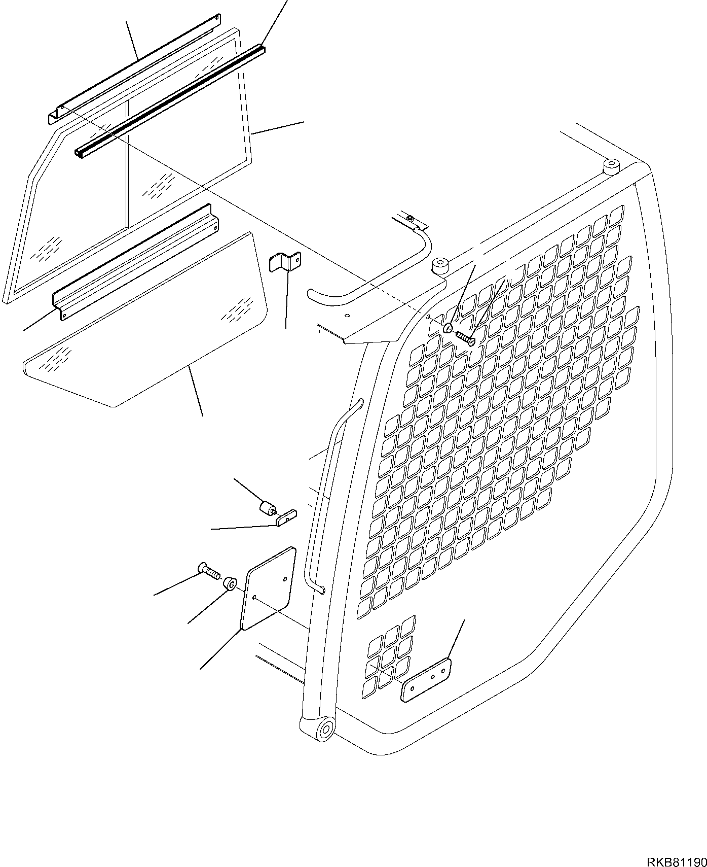 WINDOW, L.H., ASSEMBLY 37D-54-15610 KOMATSU