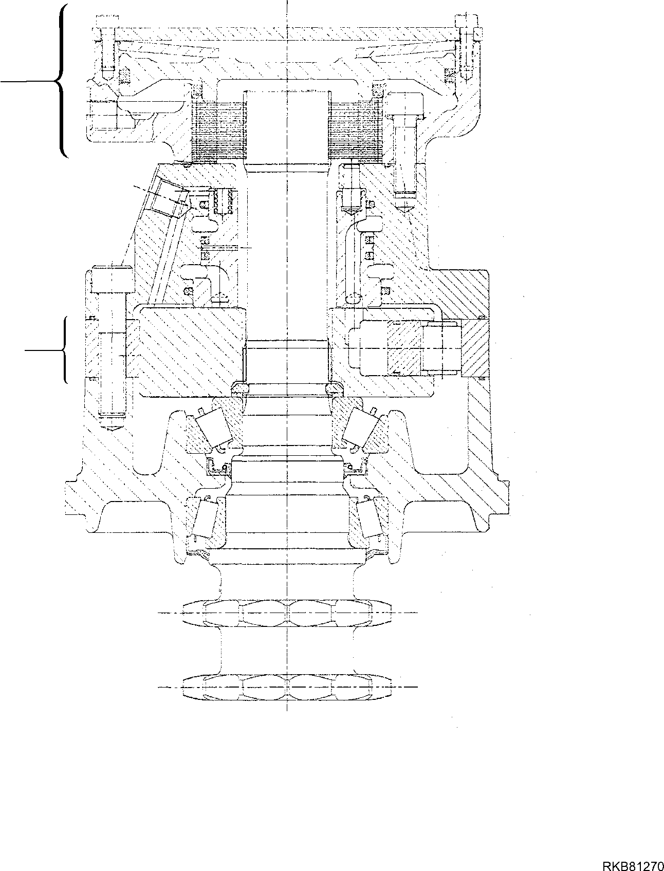 TRAVEL MOTOR, ASSEMBLY 37D-62-10110 KOMATSU